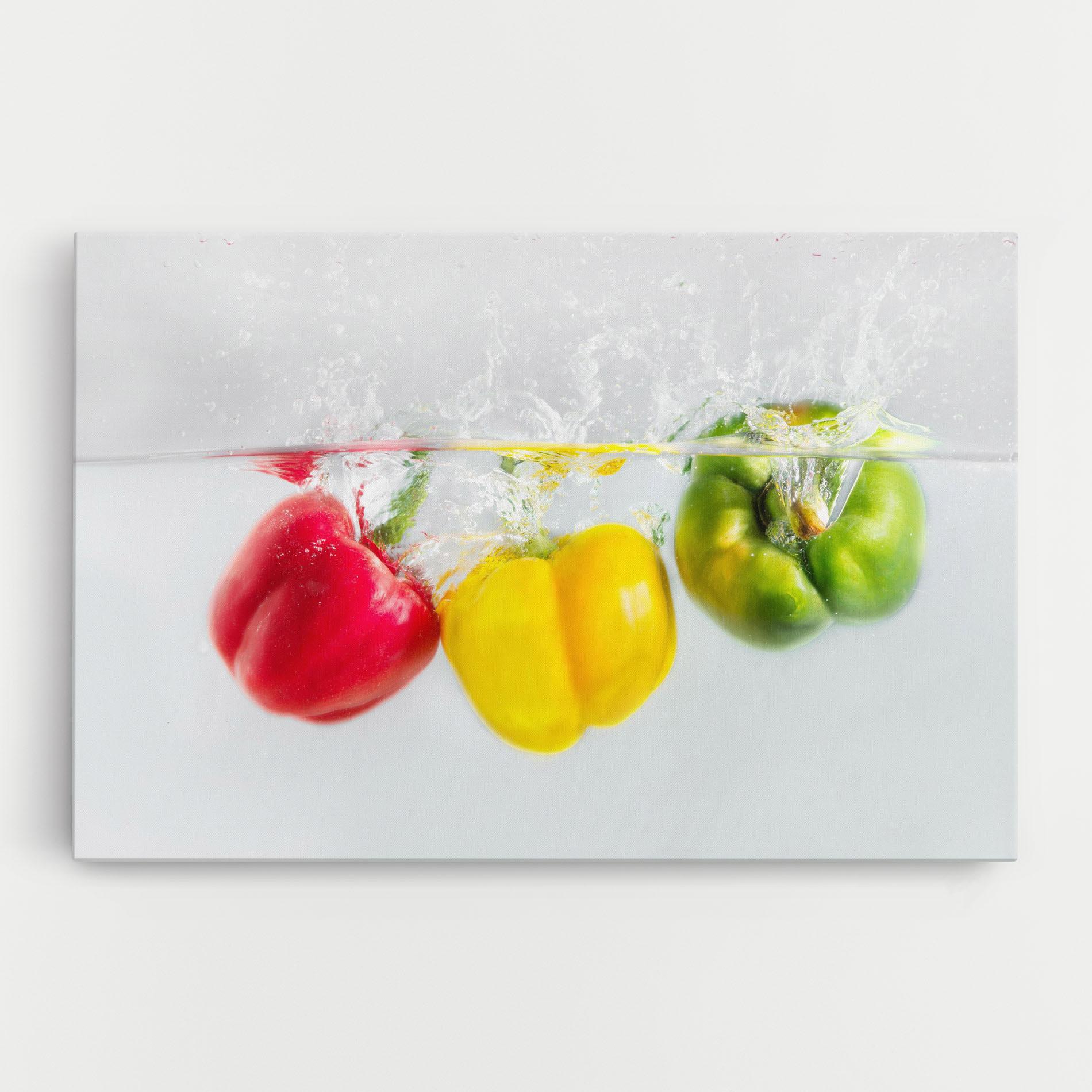 Vászonkép Bellpepper In Water mockup 0