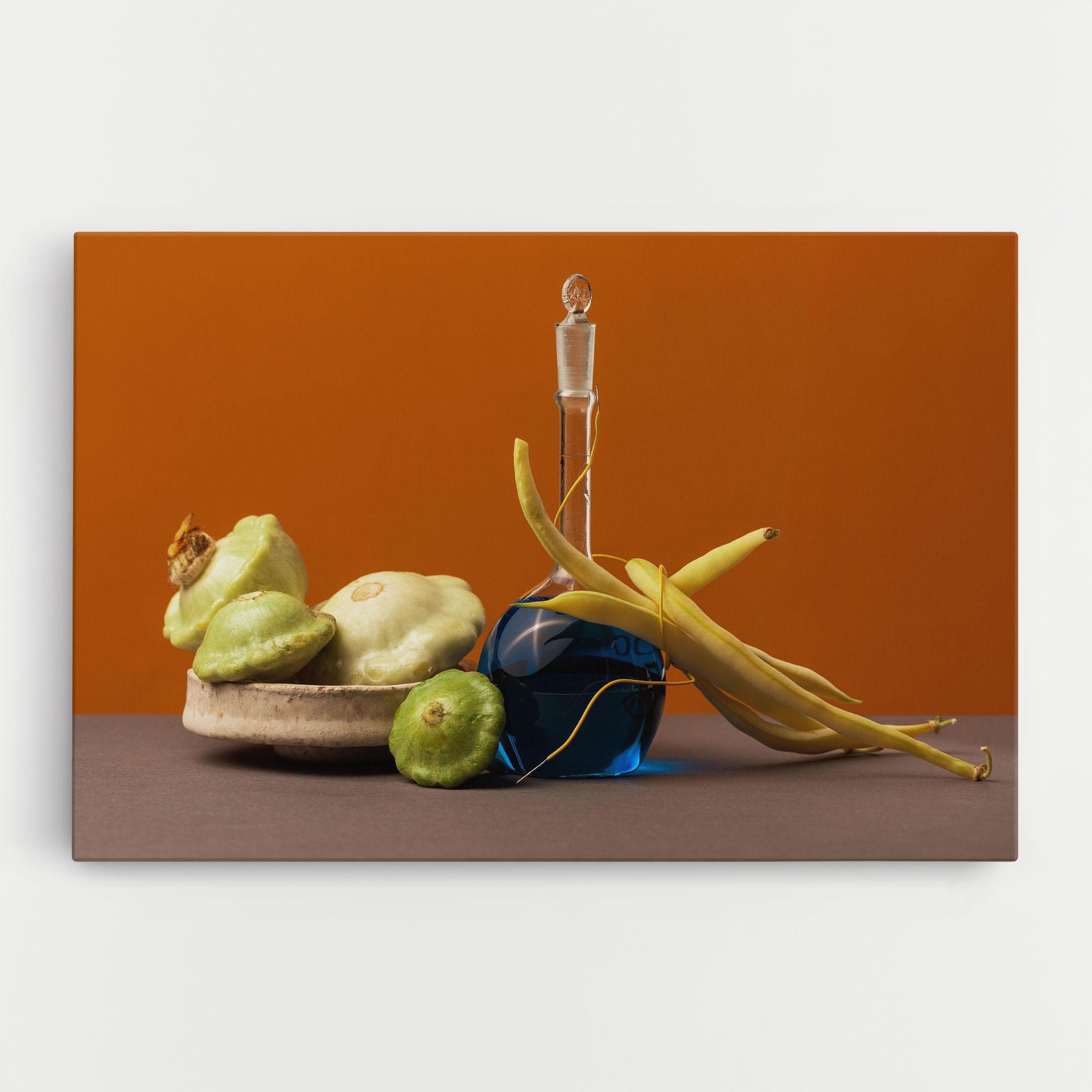 Vászonkép Vegetables Blue Liquid mockup 0