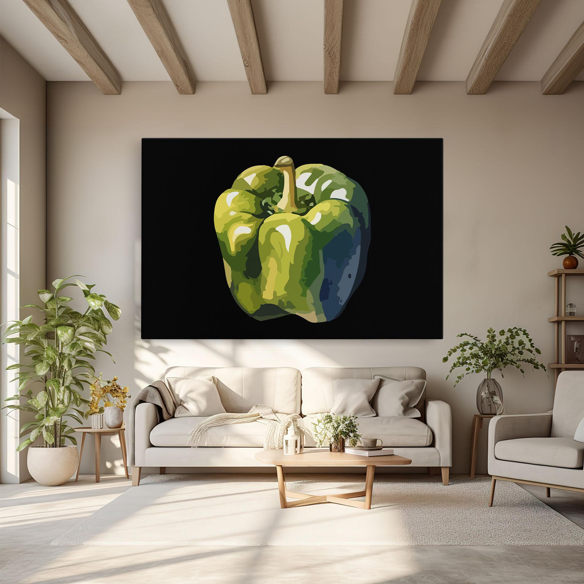 Vászonkép Bellpepper Green Grey mockup 6