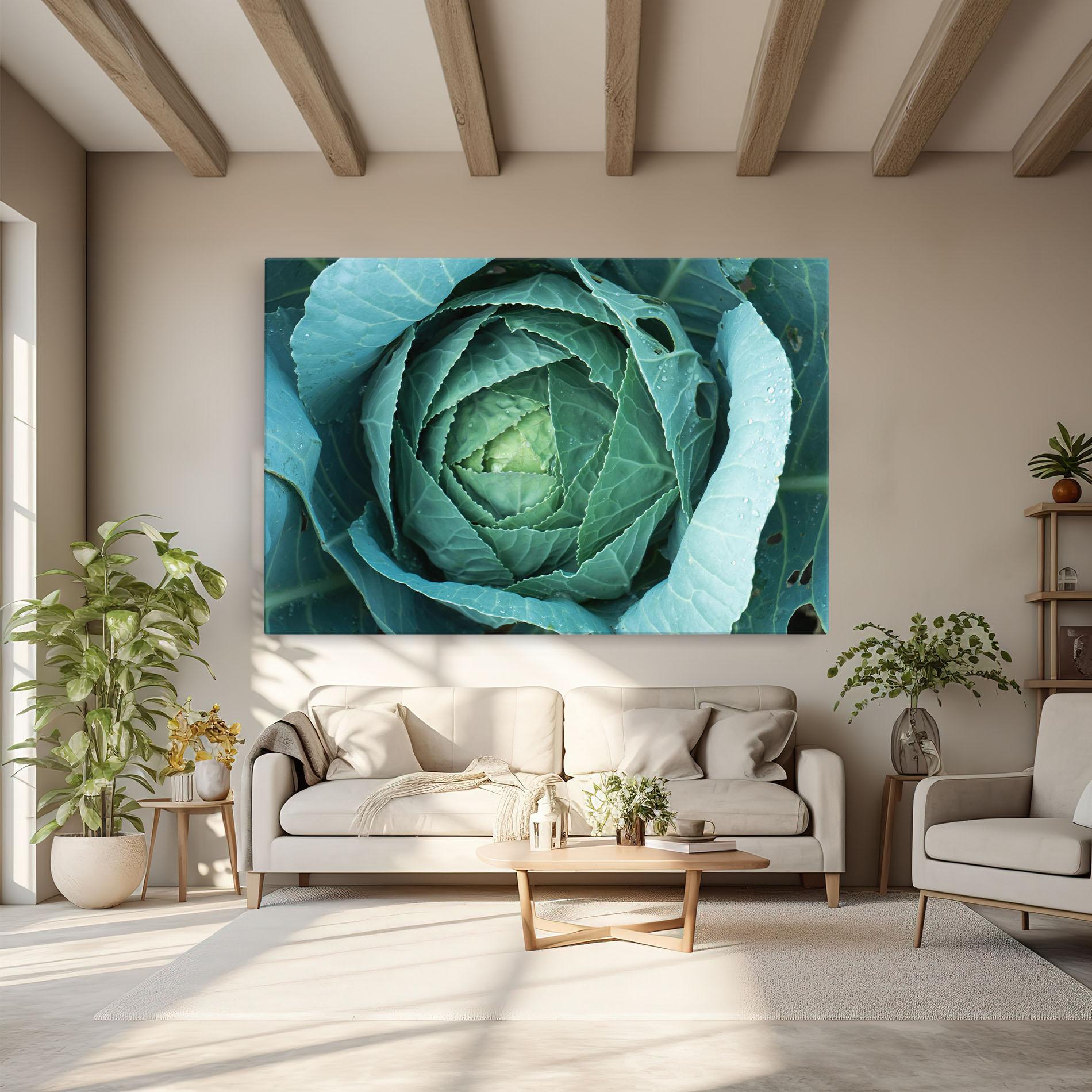 Vászonkép Blue Lettuce mockup 6