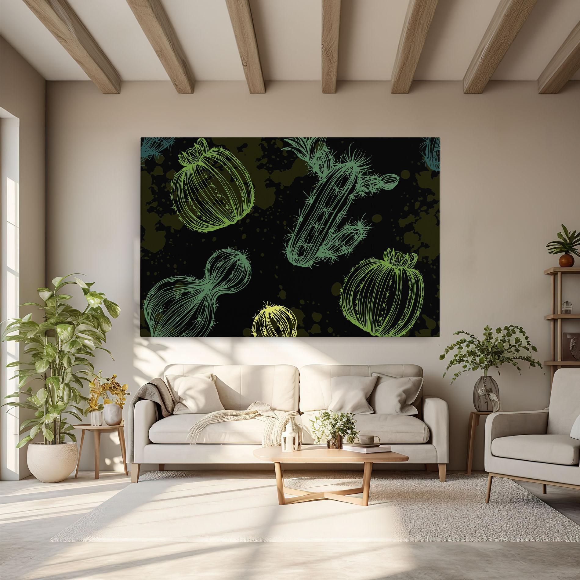 Vászonkép Cactus Art mockup 6