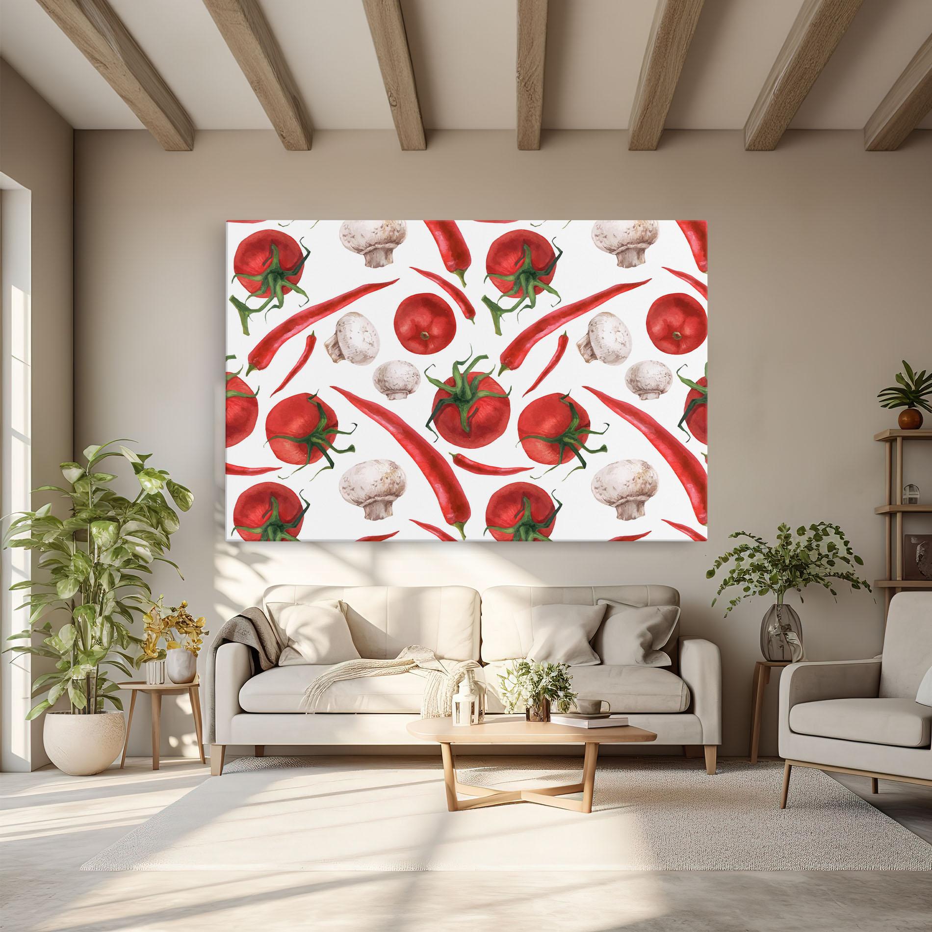 Vászonkép Floating Tomato mockup 6