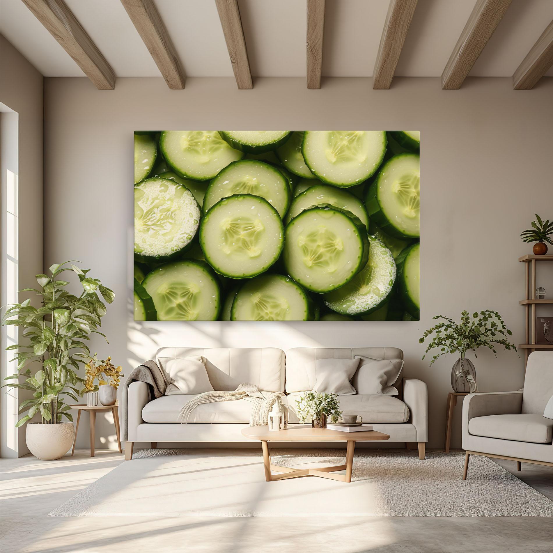 Vászonkép Fresh Cucumber mockup 6