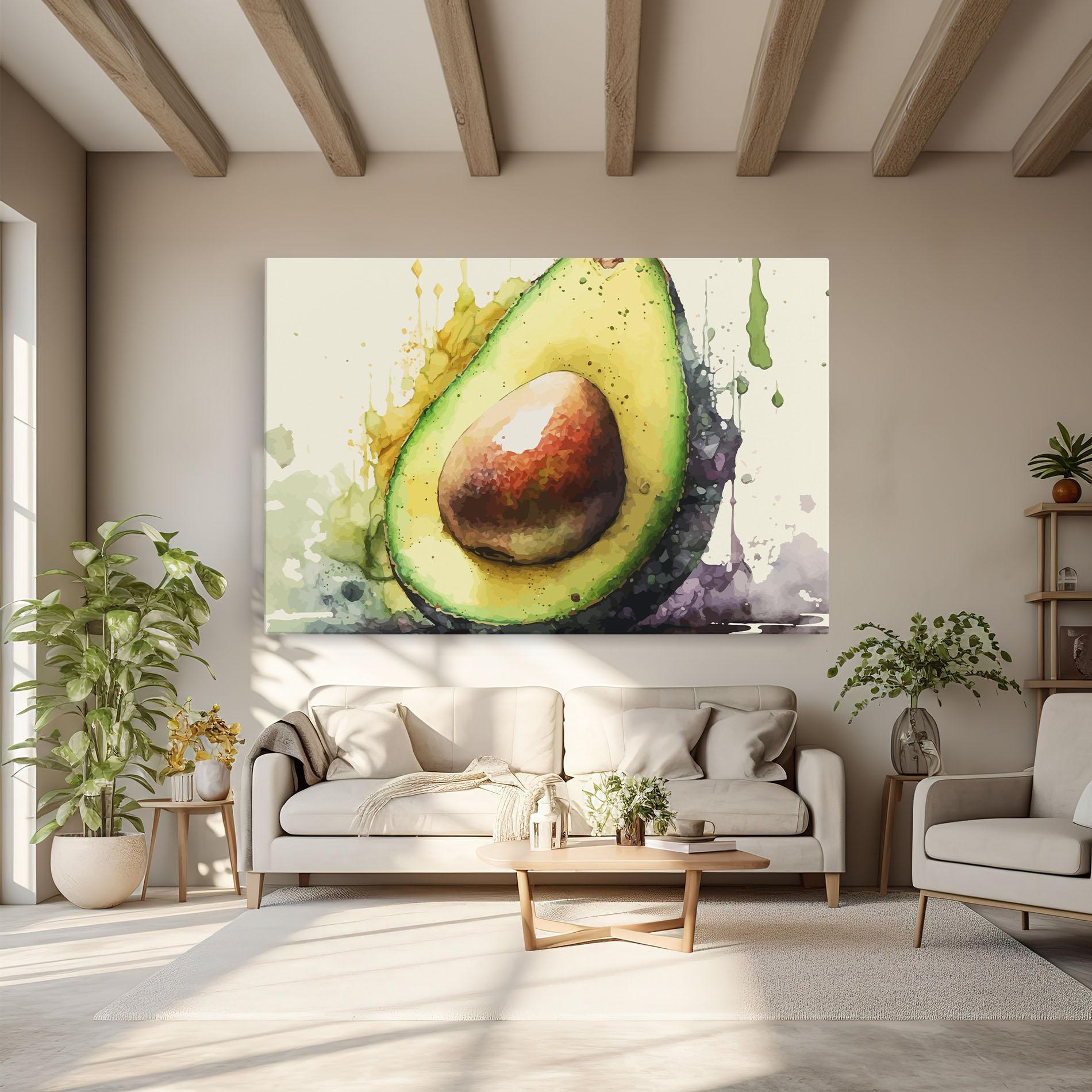 Vászonkép Green Avocado Art mockup 6