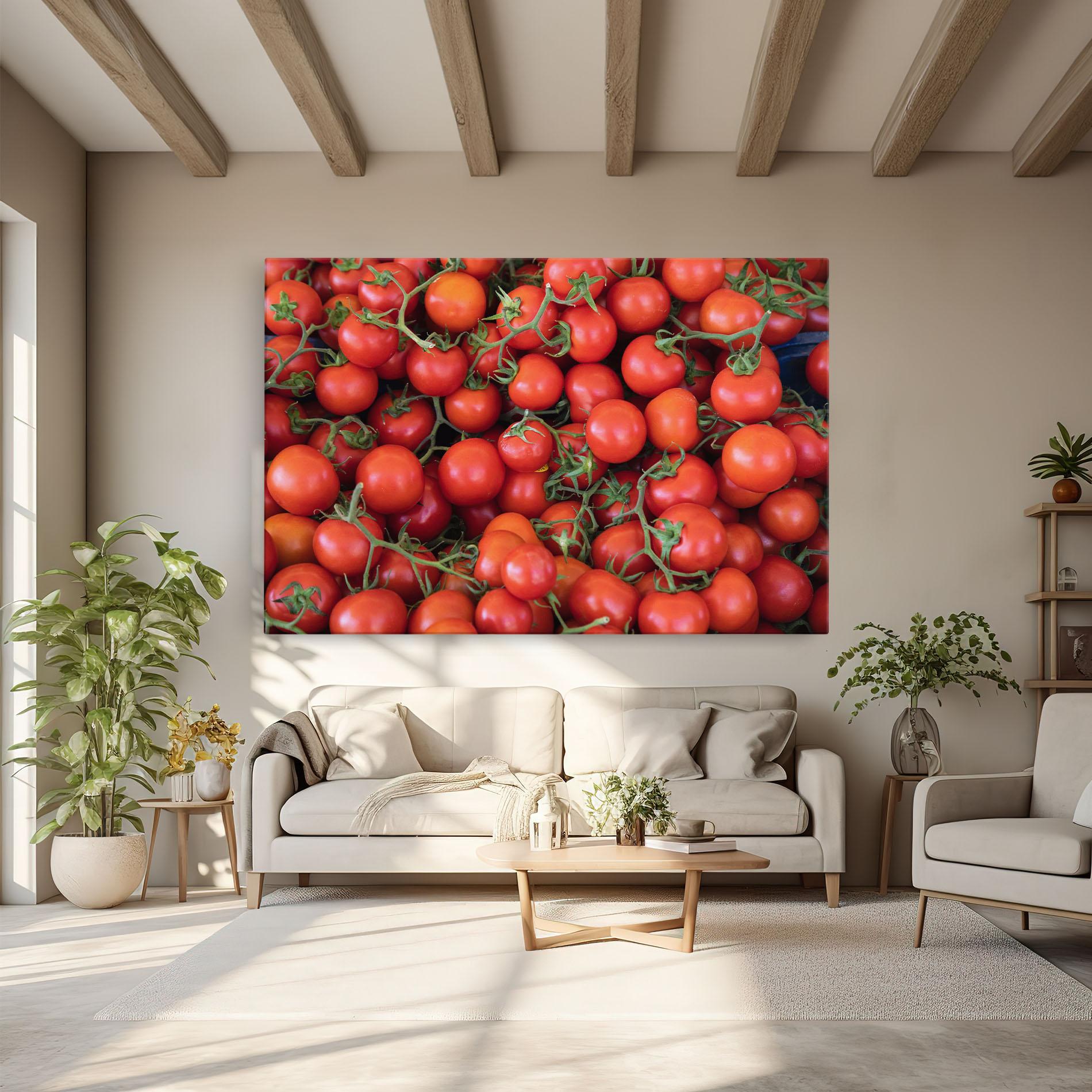 Vászonkép Tomato Red Wall mockup 6