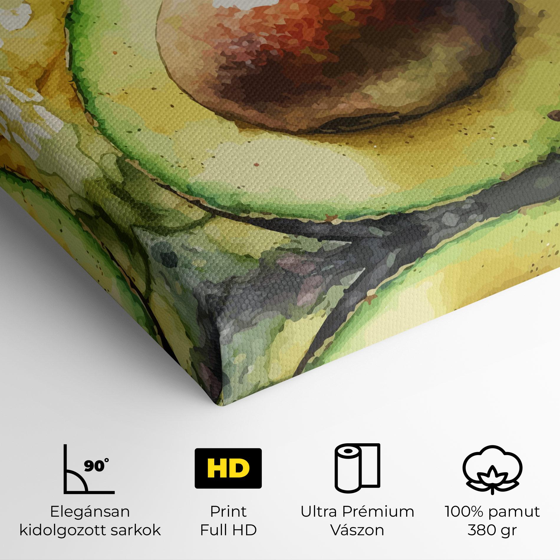Vászonkép Green Avocado Art mockup 4