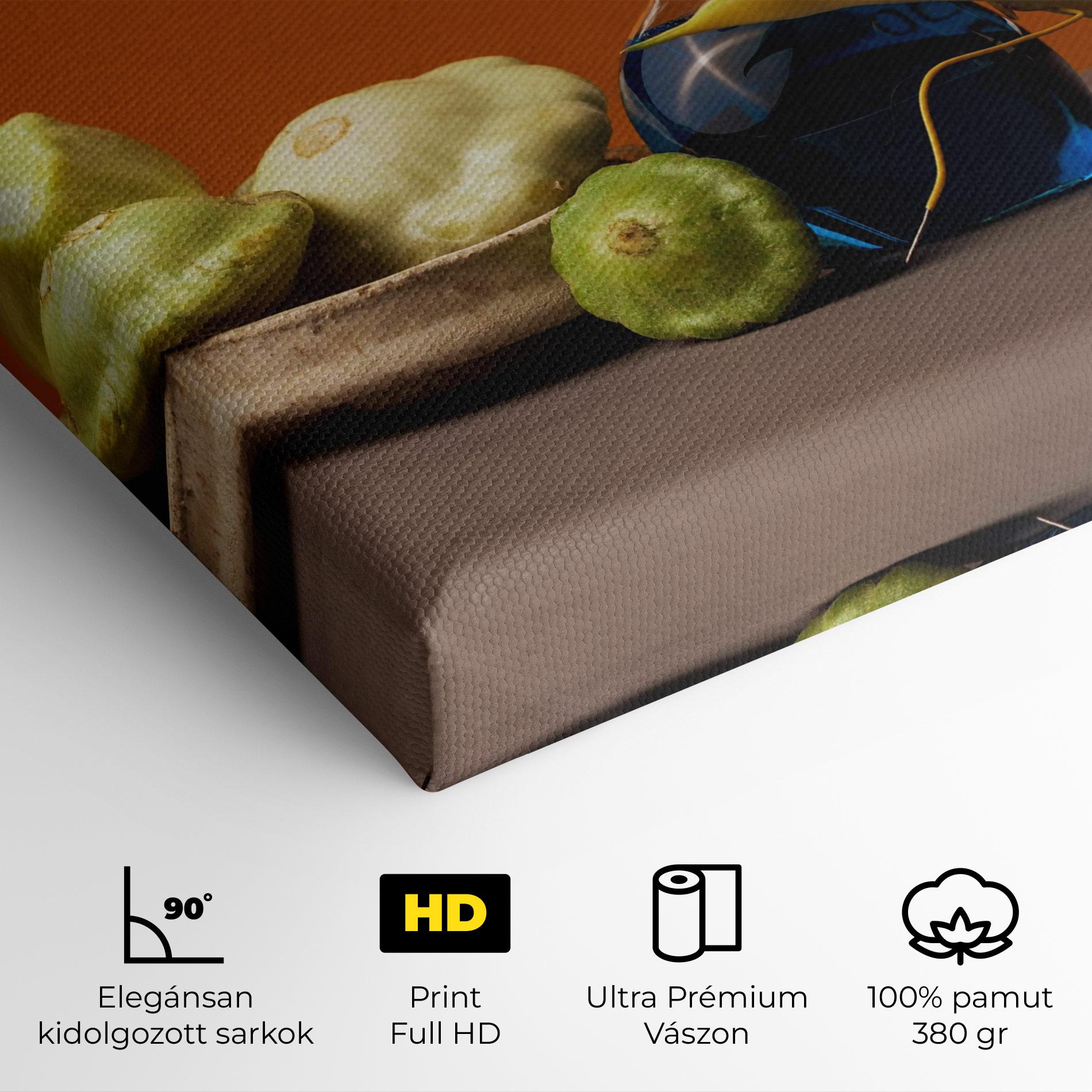 Vászonkép Vegetables Blue Liquid mockup 4