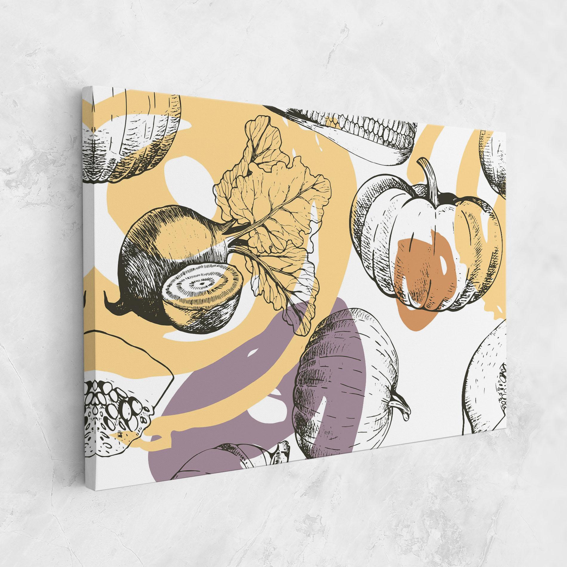 Vászonkép Cream Vegetables Art mockup 1