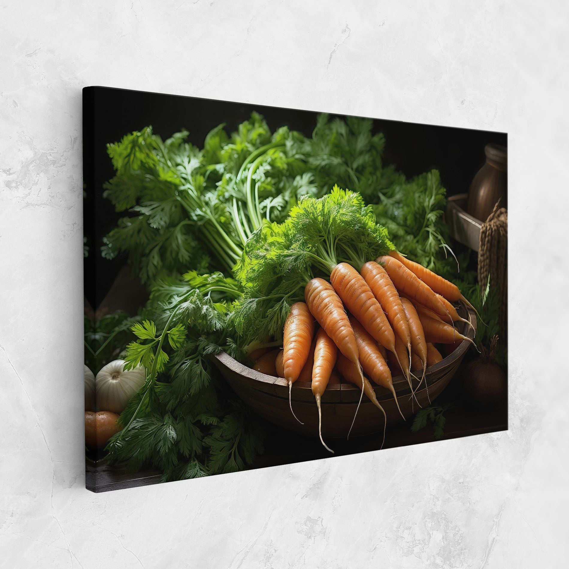 Fresh Carrots Basket mockup 1