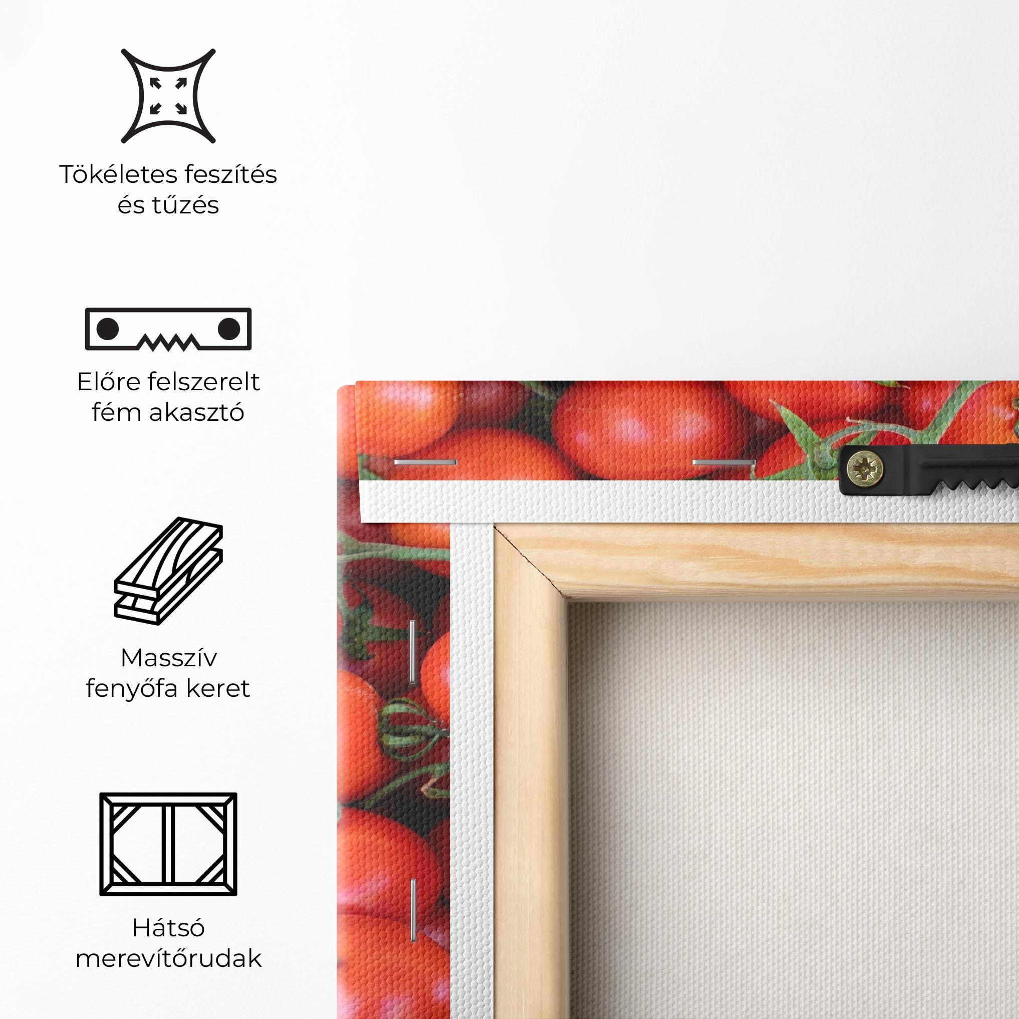 Vászonkép Tomato Red Wall mockup 5