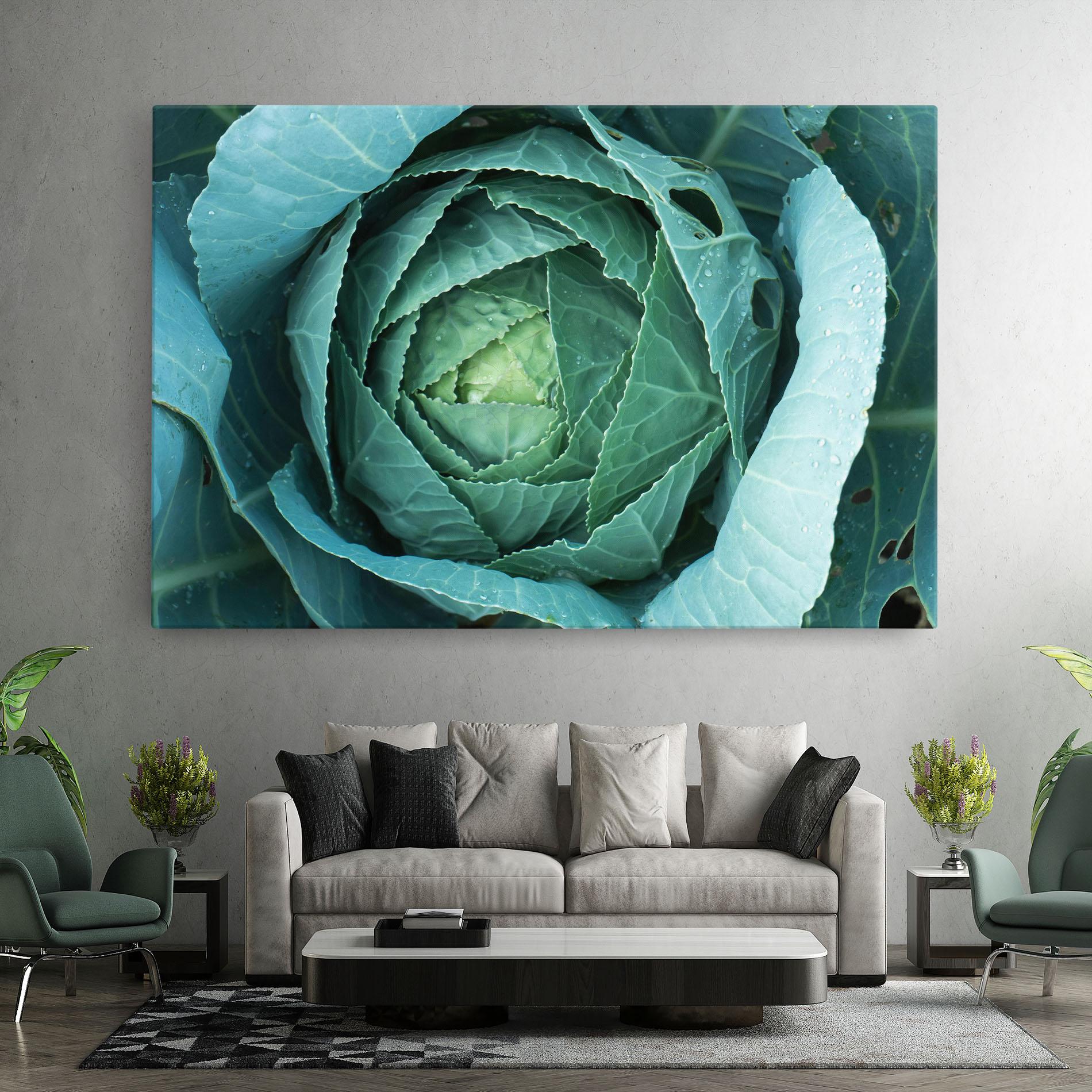 Vászonkép Blue Lettuce mockup 7