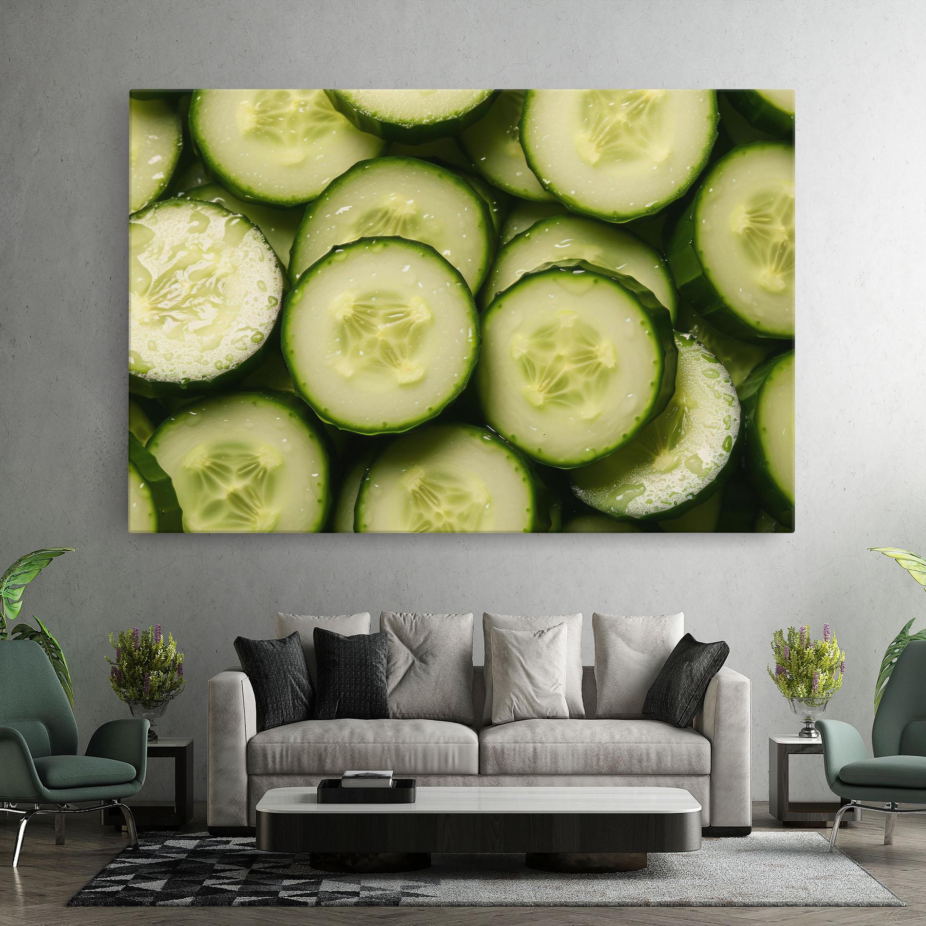 Vászonkép Fresh Cucumber mockup 7