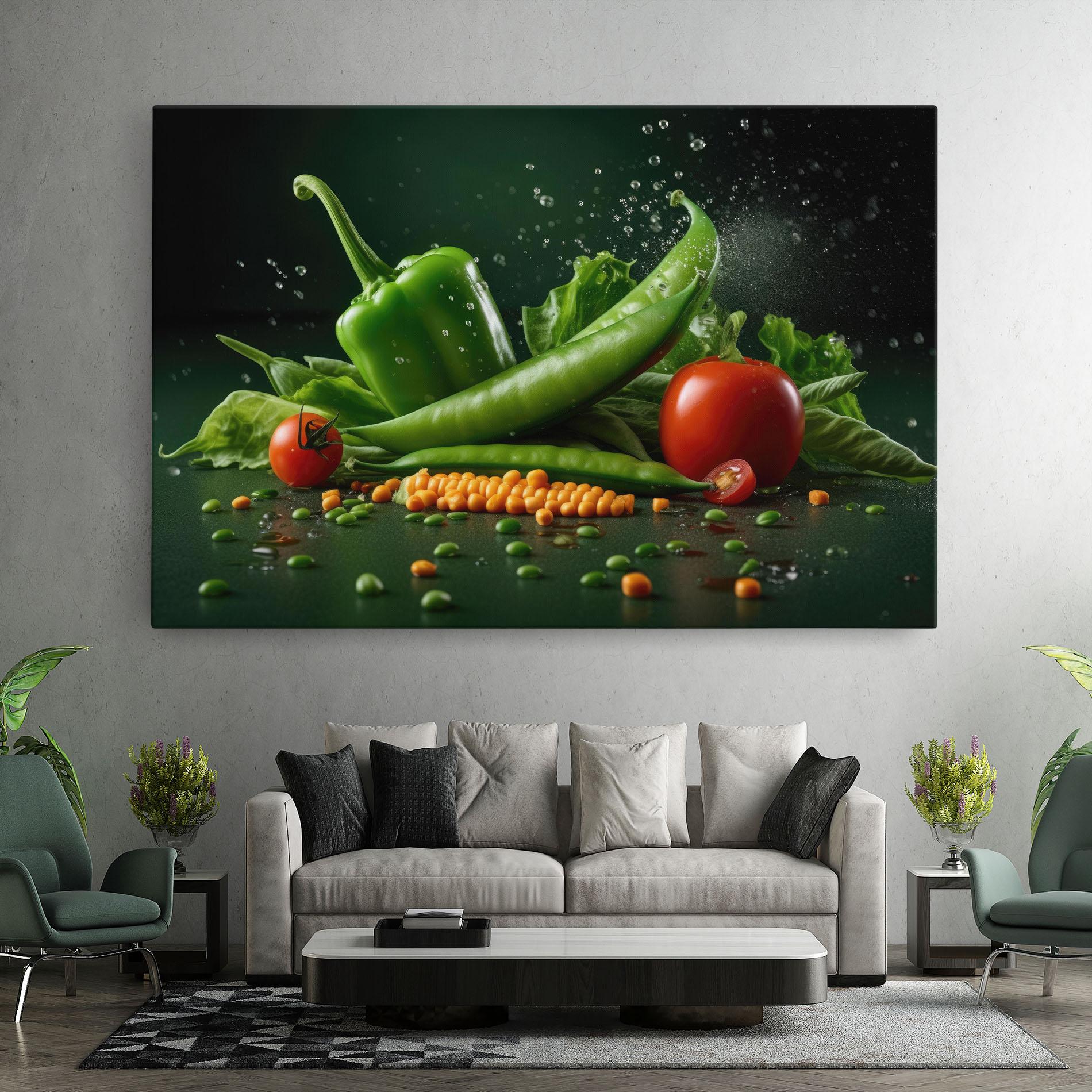Vászonkép Fresh Vegetables mockup 7