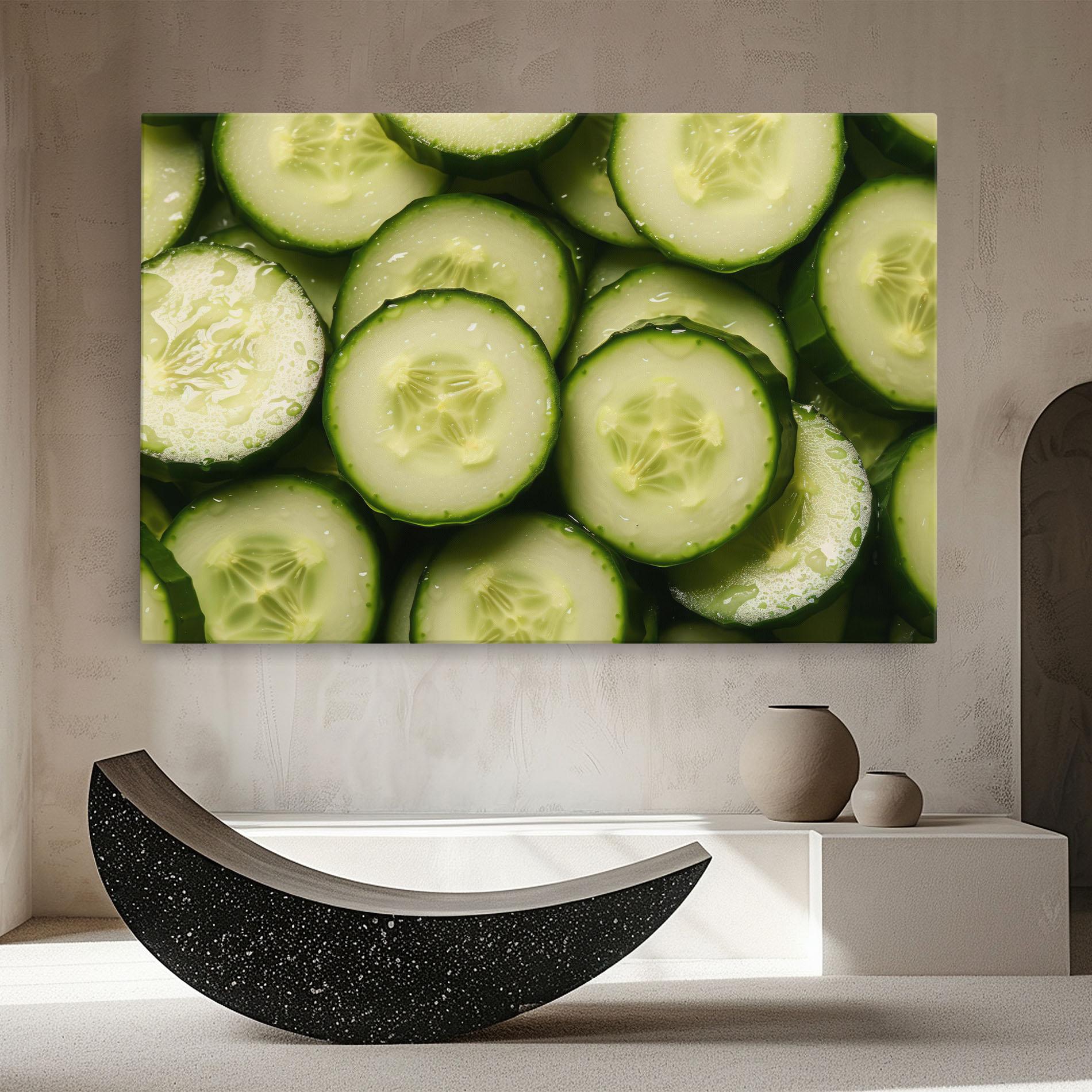 Vászonkép Fresh Cucumber mockup 8