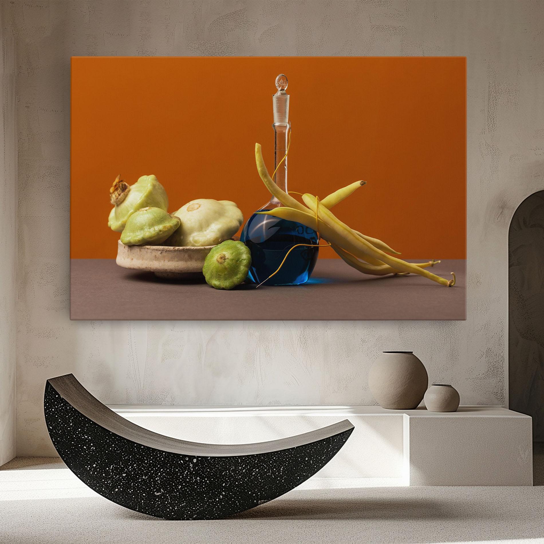 Vászonkép Vegetables Blue Liquid mockup 8