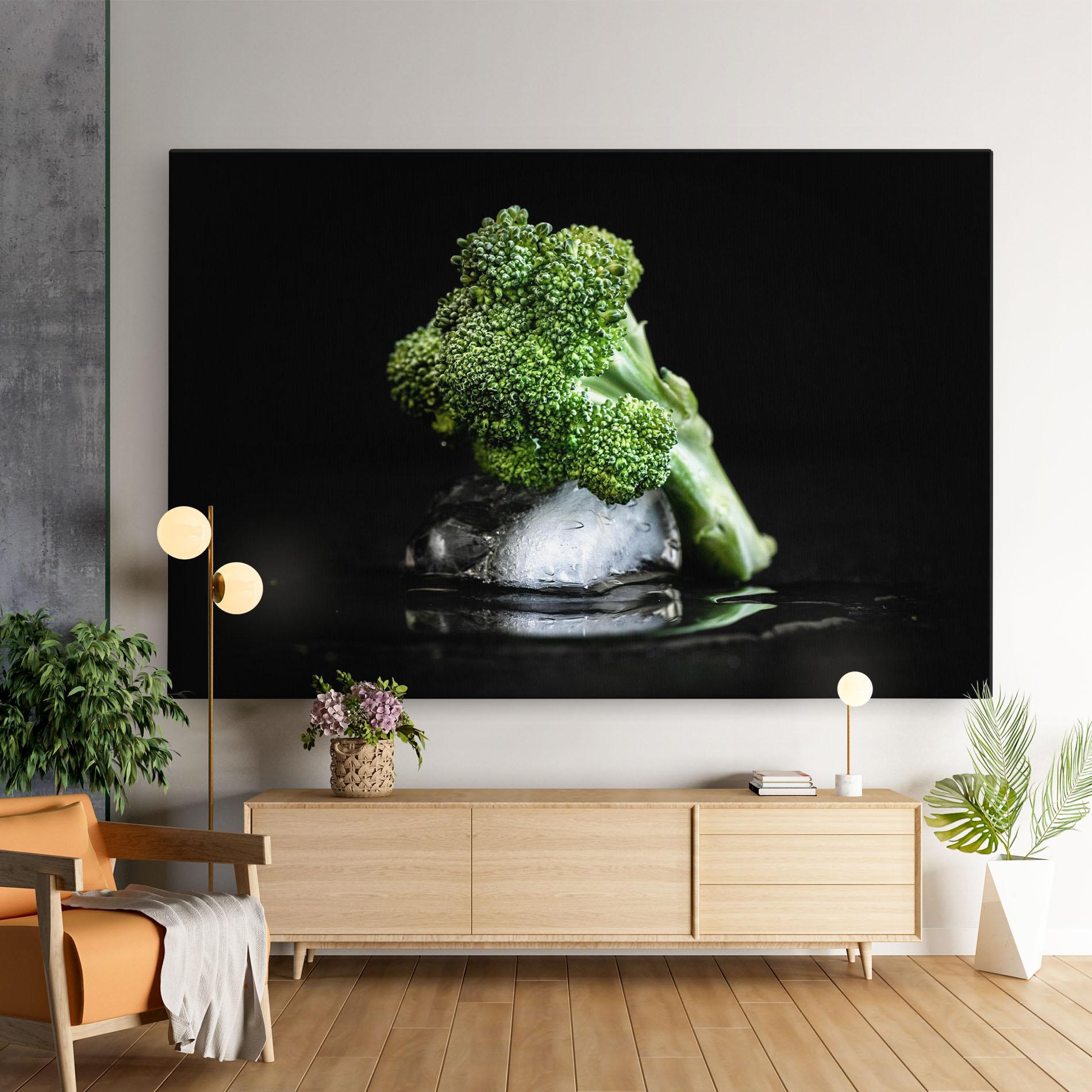 Vászonkép Broccoli Water mockup 9