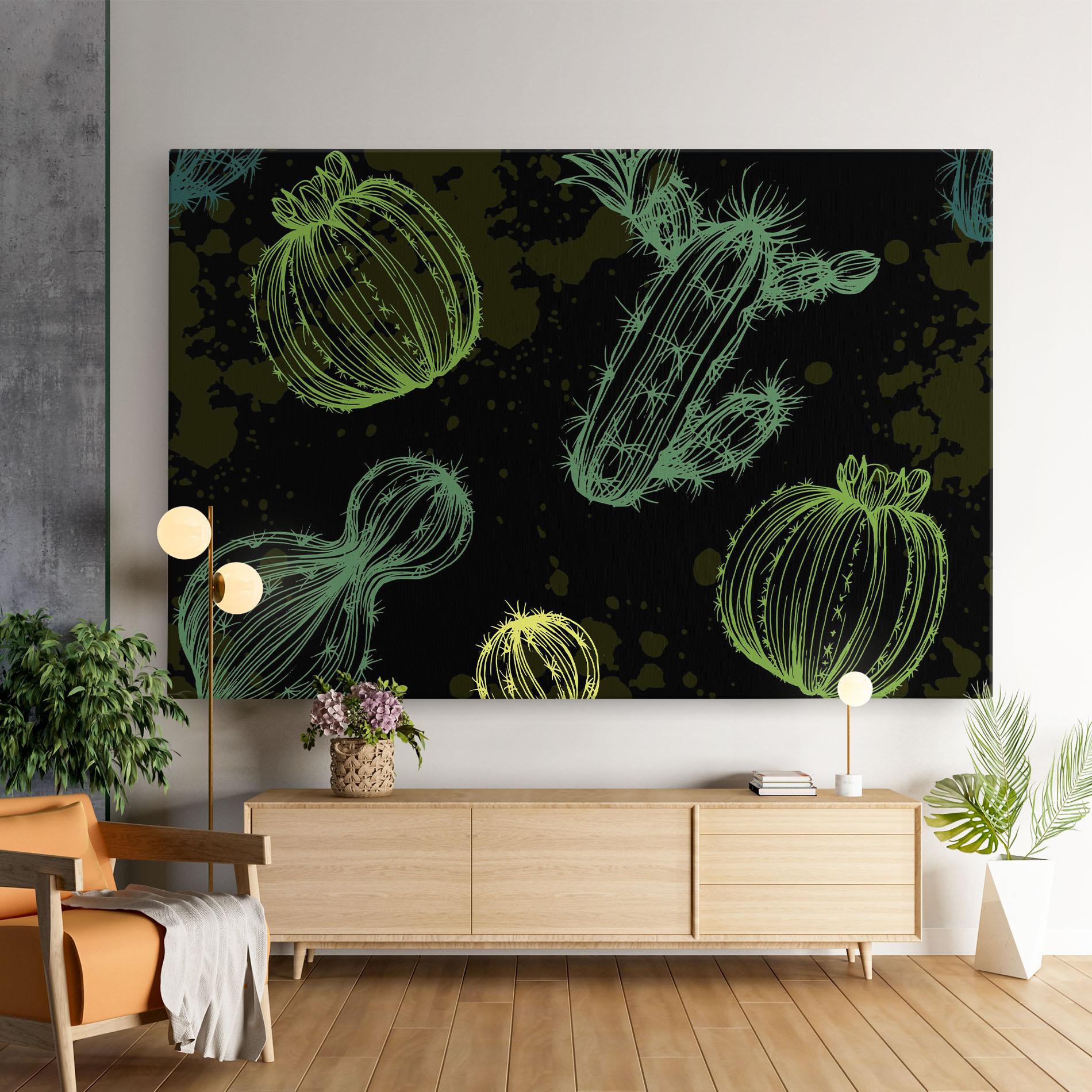 Vászonkép Cactus Art mockup 9