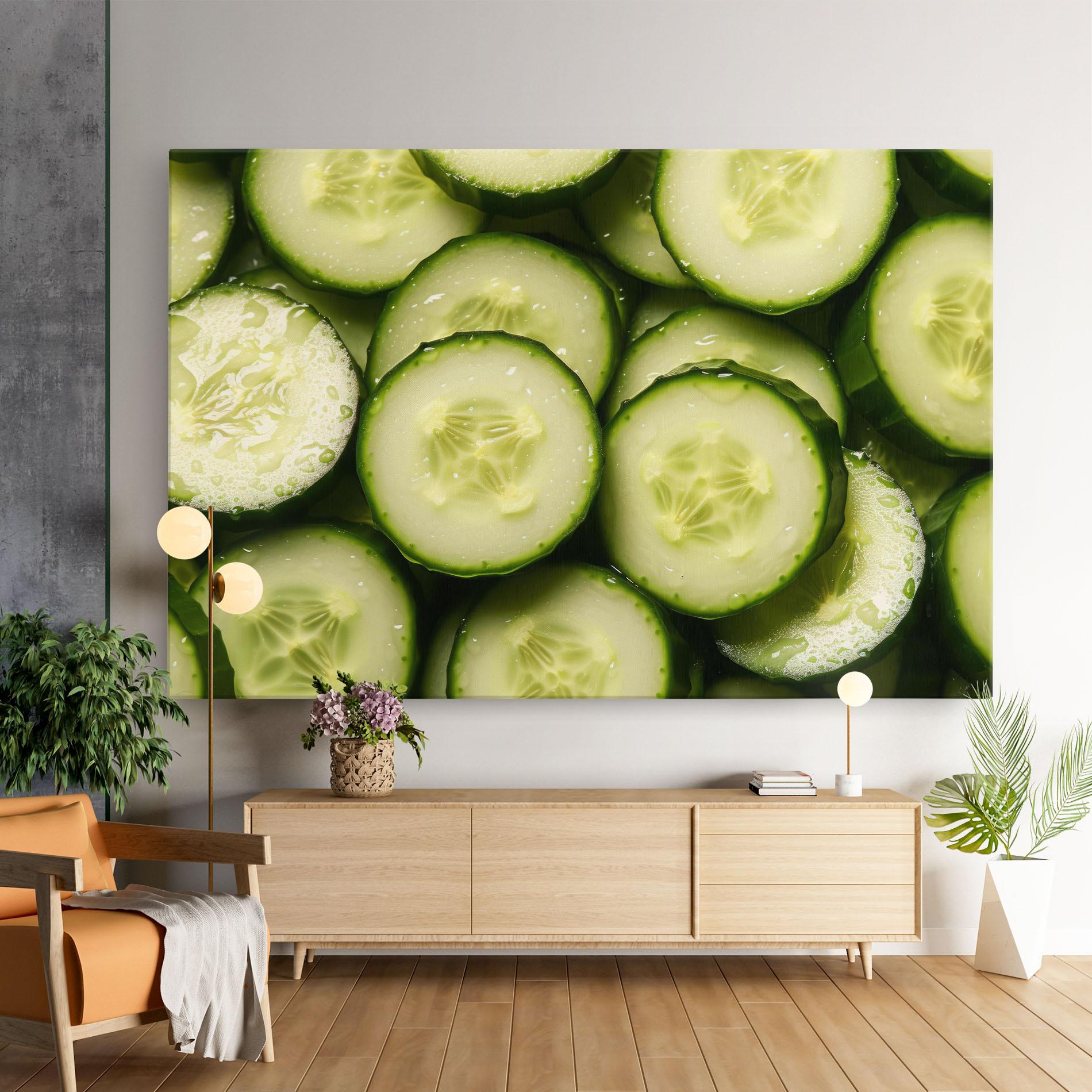 Vászonkép Fresh Cucumber mockup 9