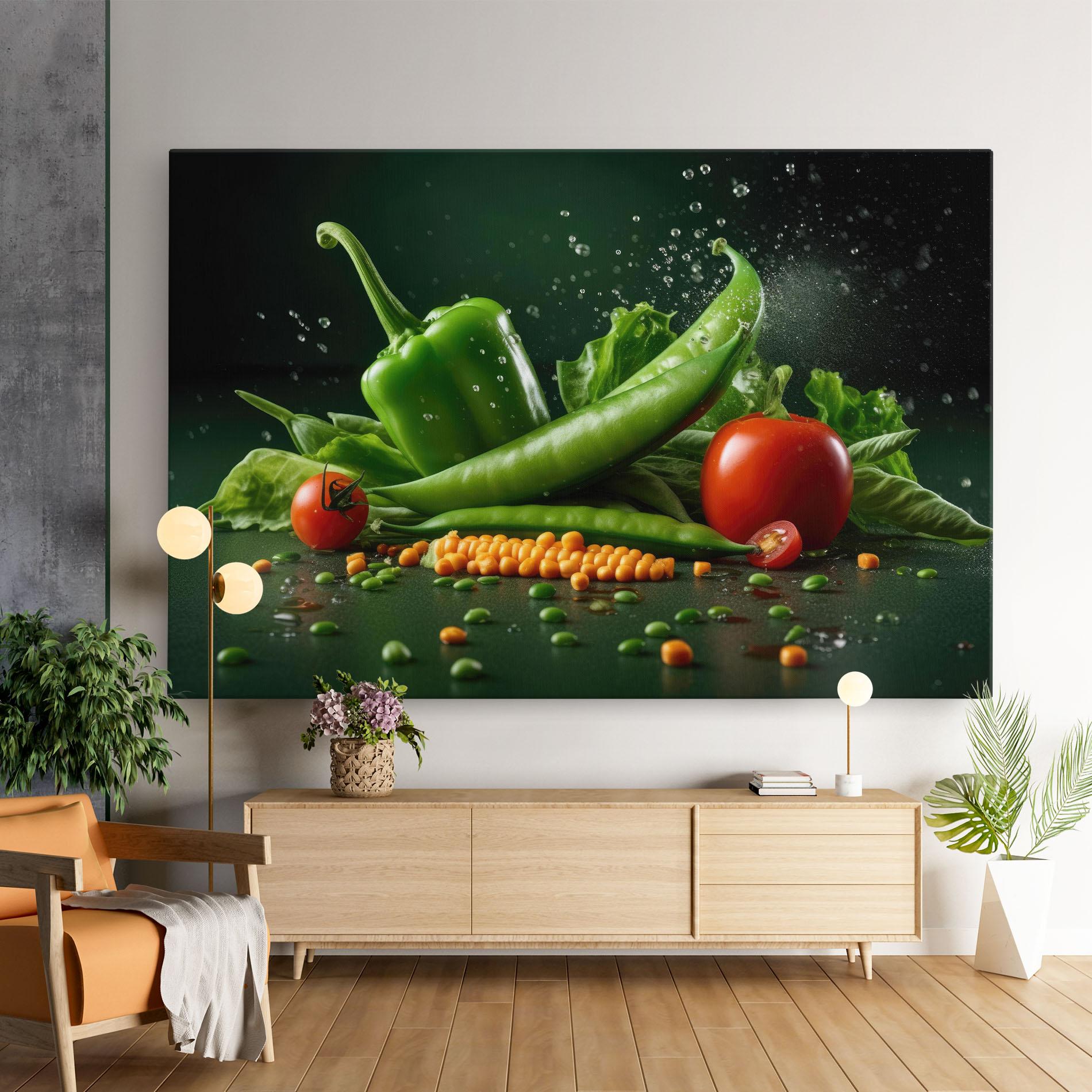 Vászonkép Fresh Vegetables mockup 9