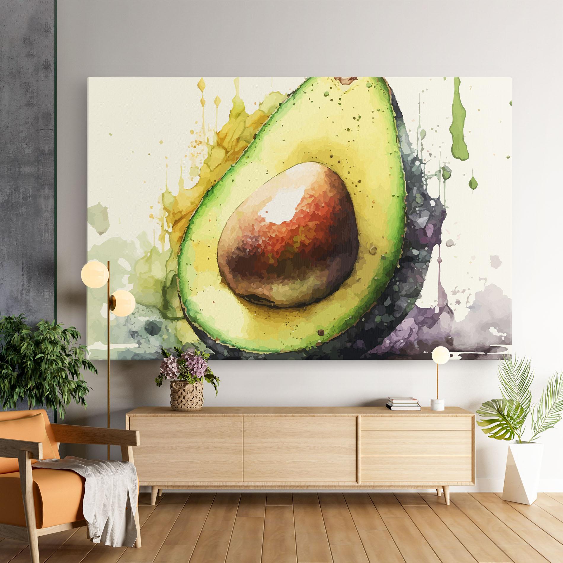 Vászonkép Green Avocado Art mockup 9