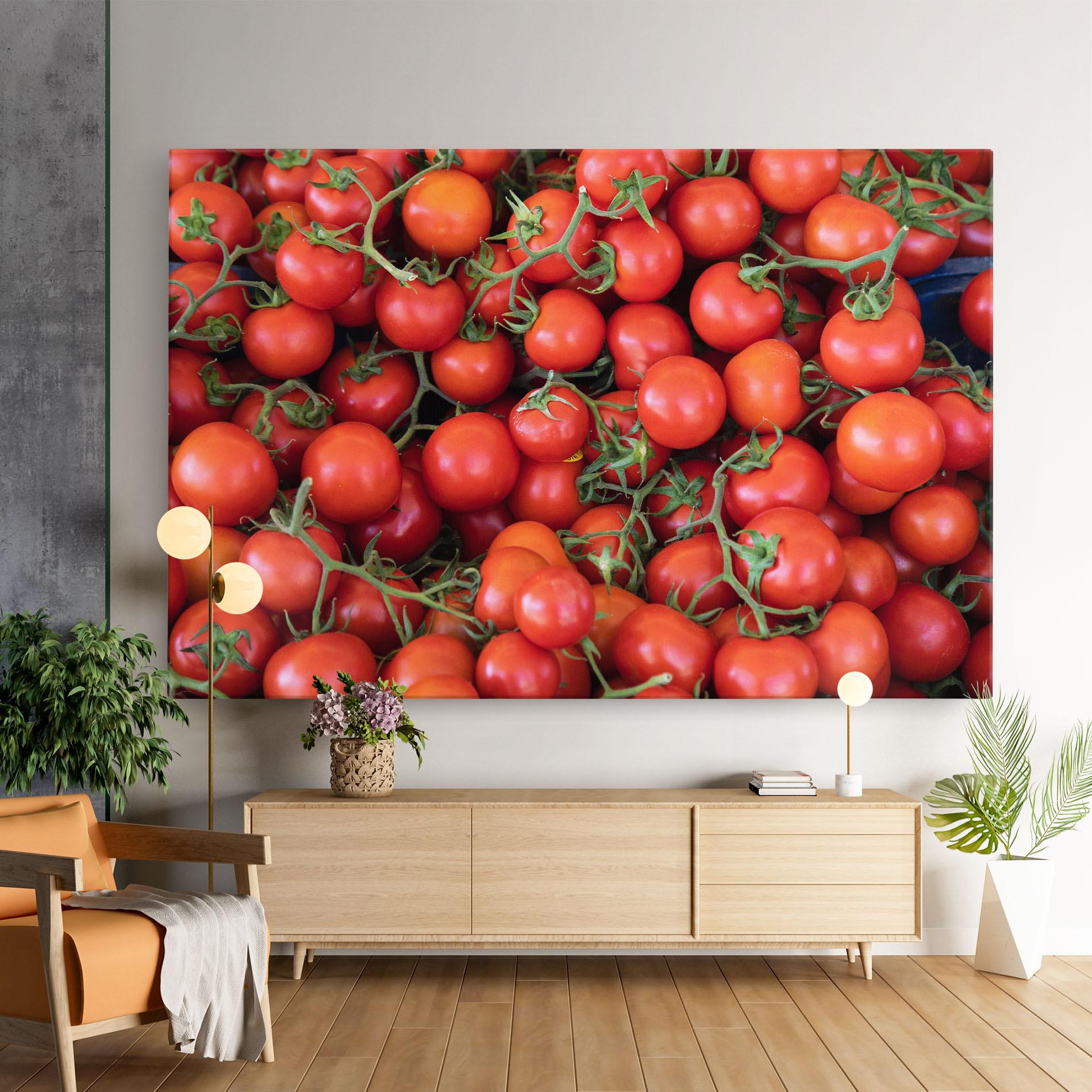 Vászonkép Tomato Red Wall mockup 9