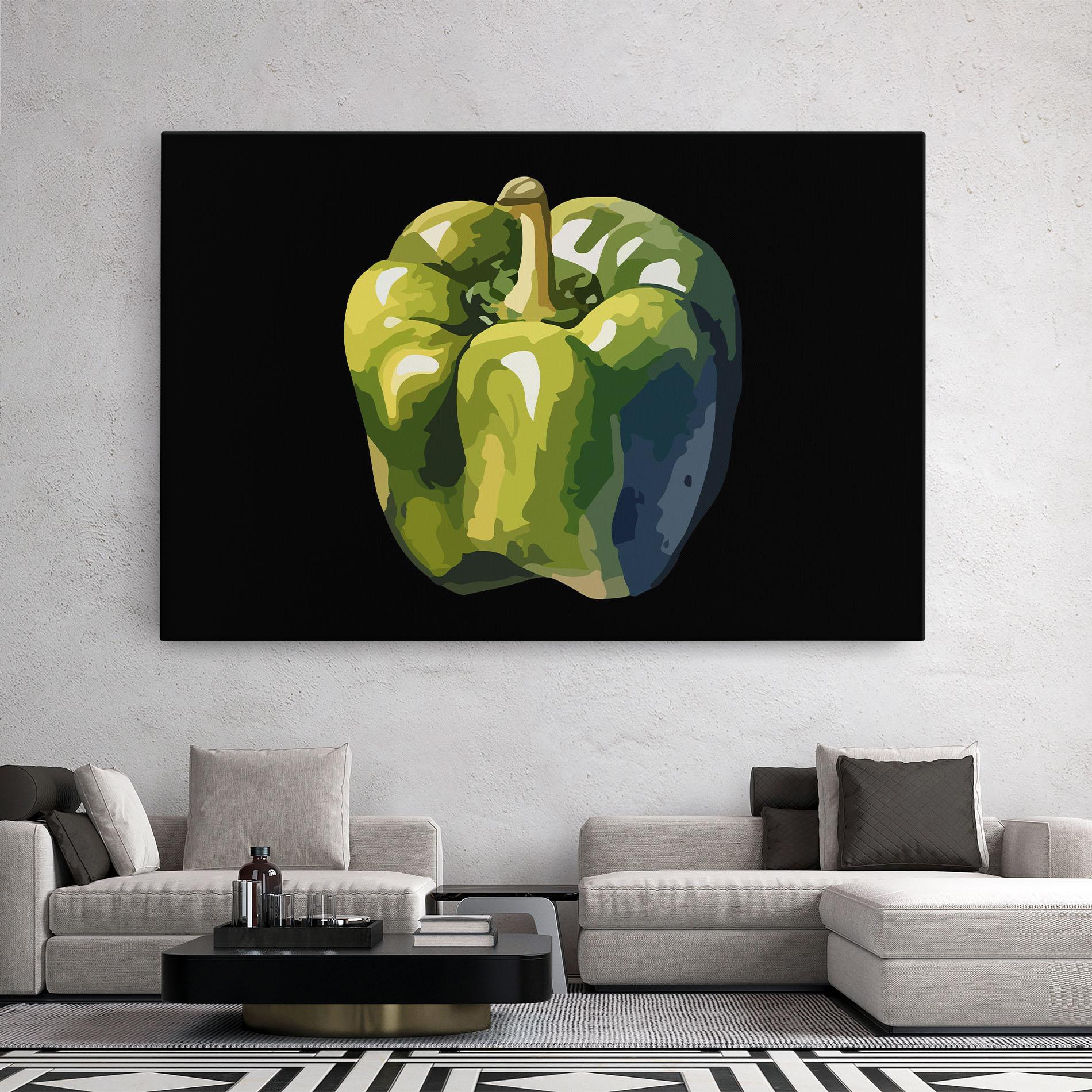 Vászonkép Bellpepper Green Grey mockup 2