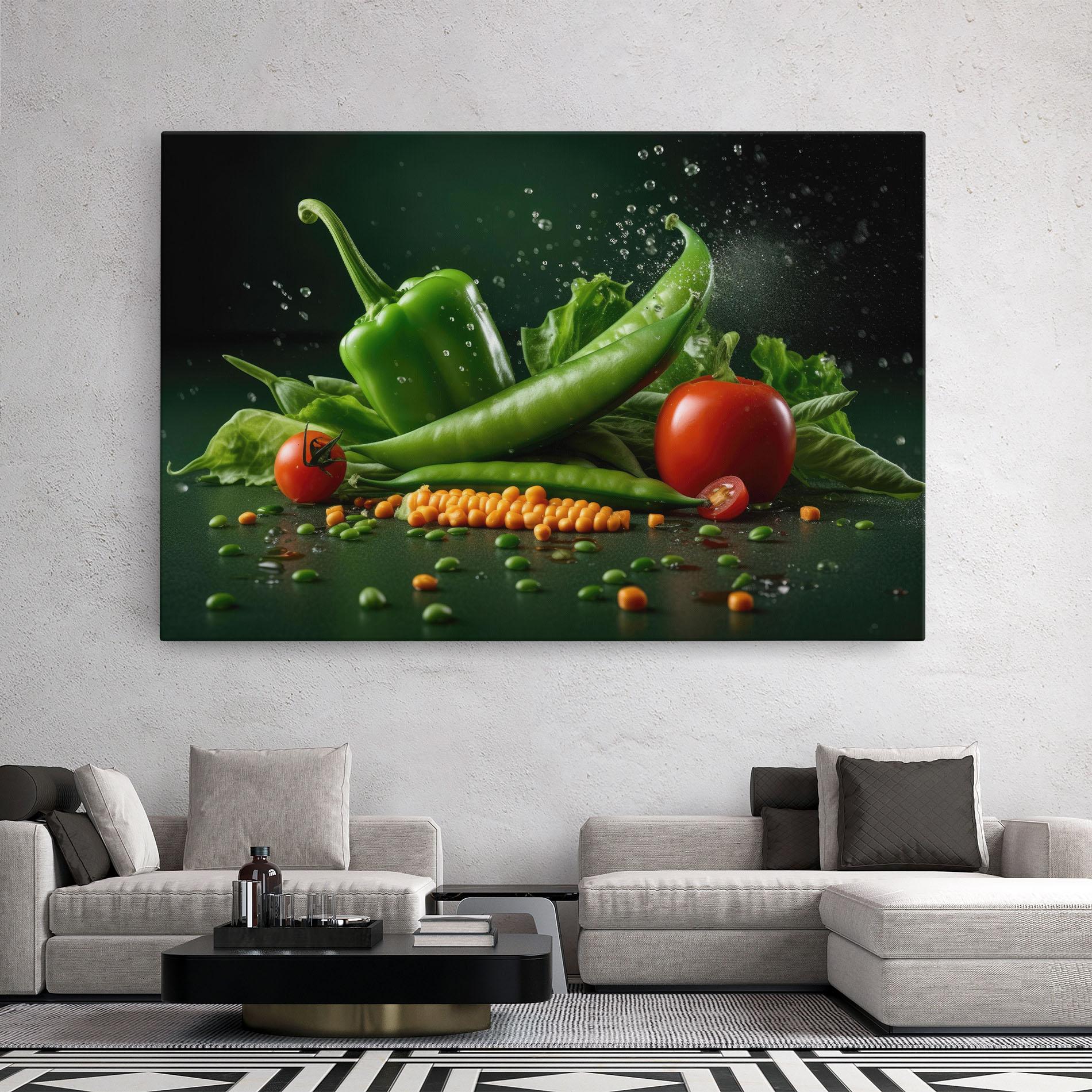 Vászonkép Fresh Vegetables mockup 2