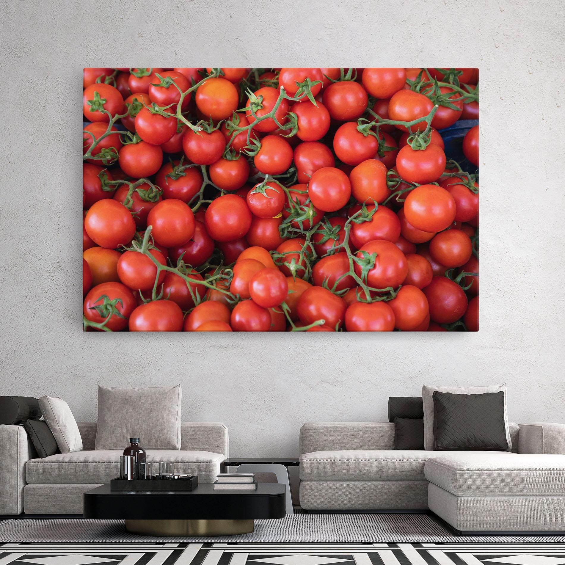 Vászonkép Tomato Red Wall mockup 2