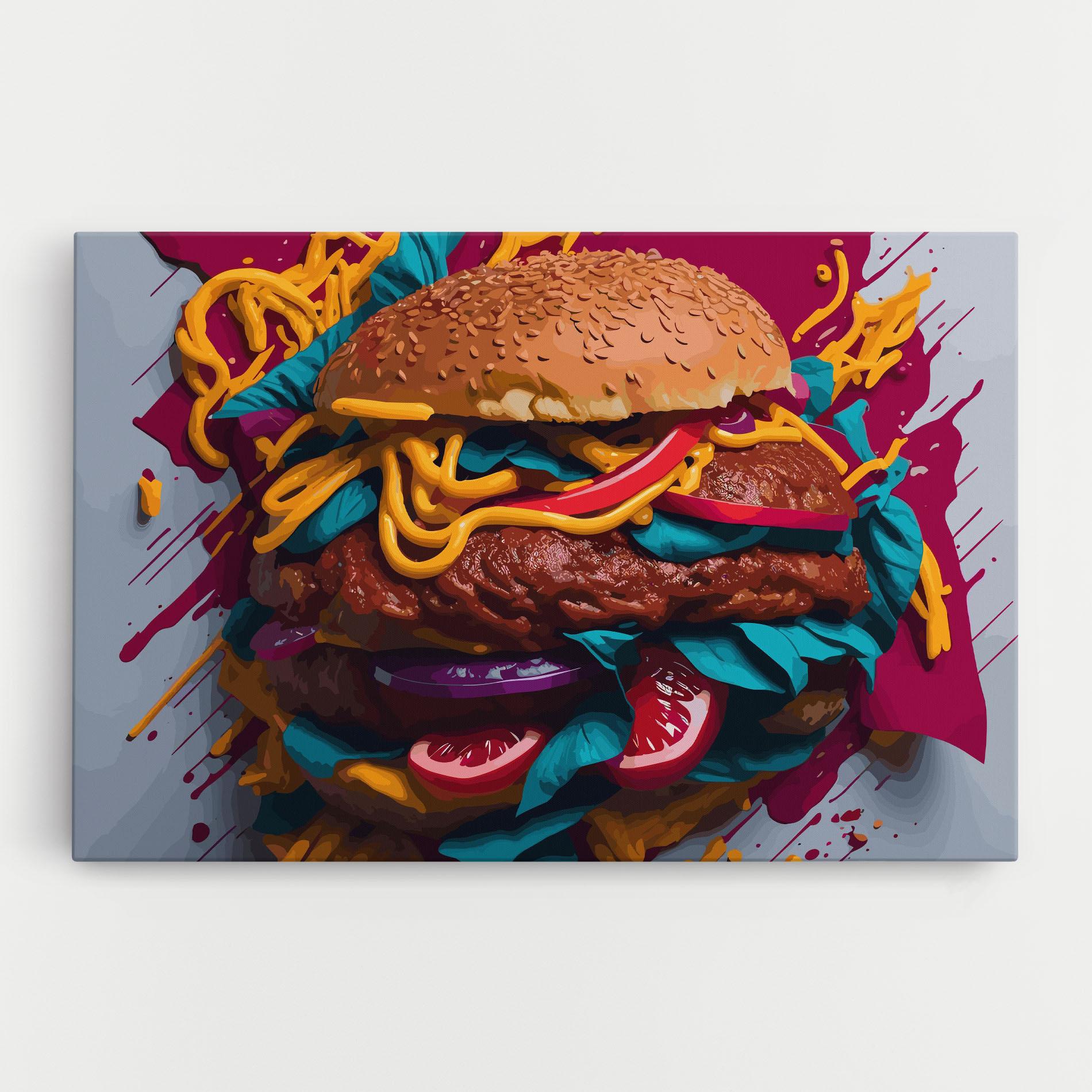 Vászonkép Crazy Burger mockup 0