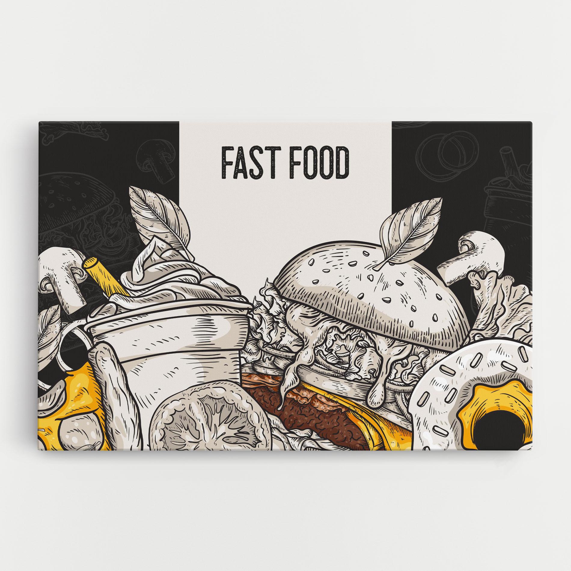 Vászonkép Fast Food mockup 0