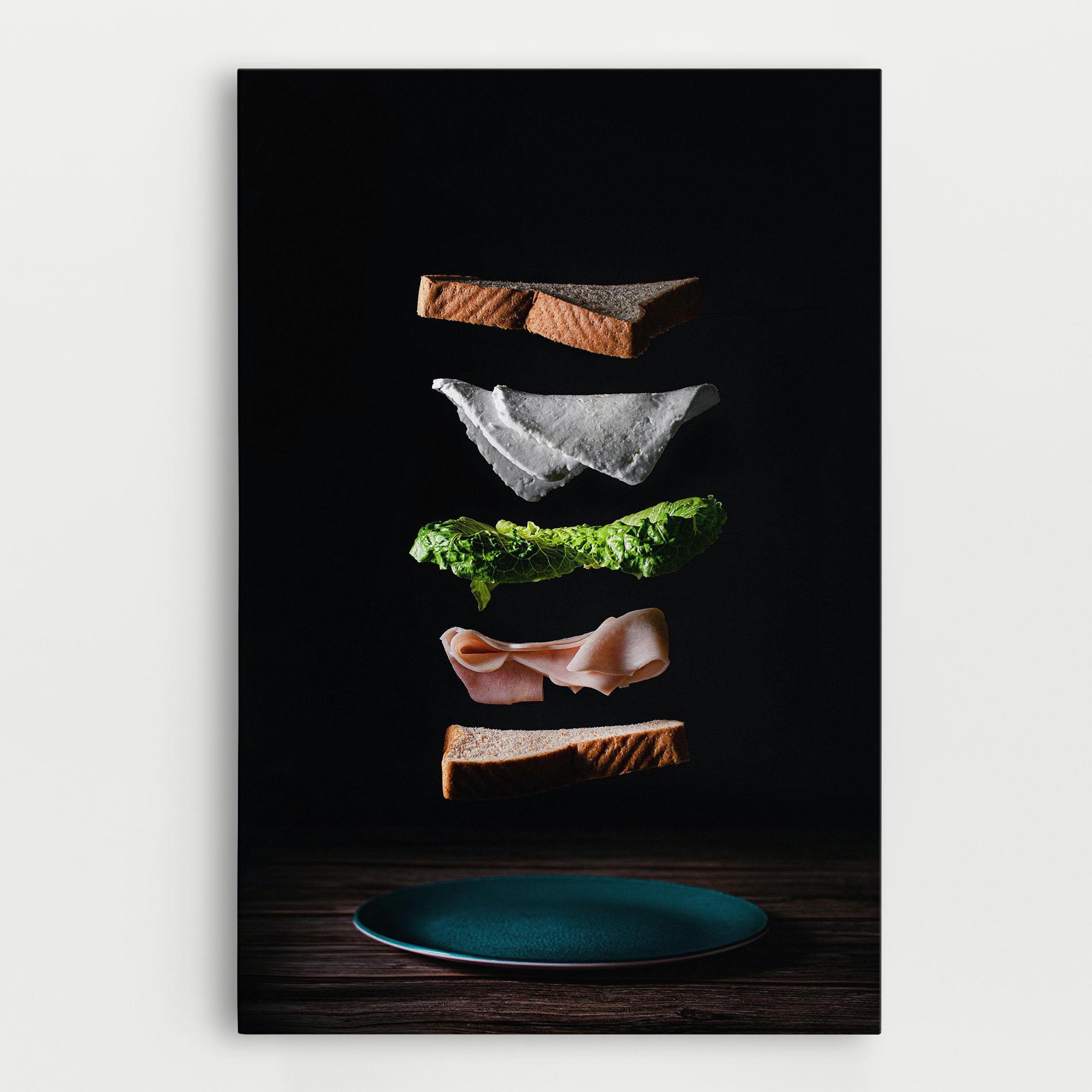 Vászonkép Floating Sandwich mockup 0