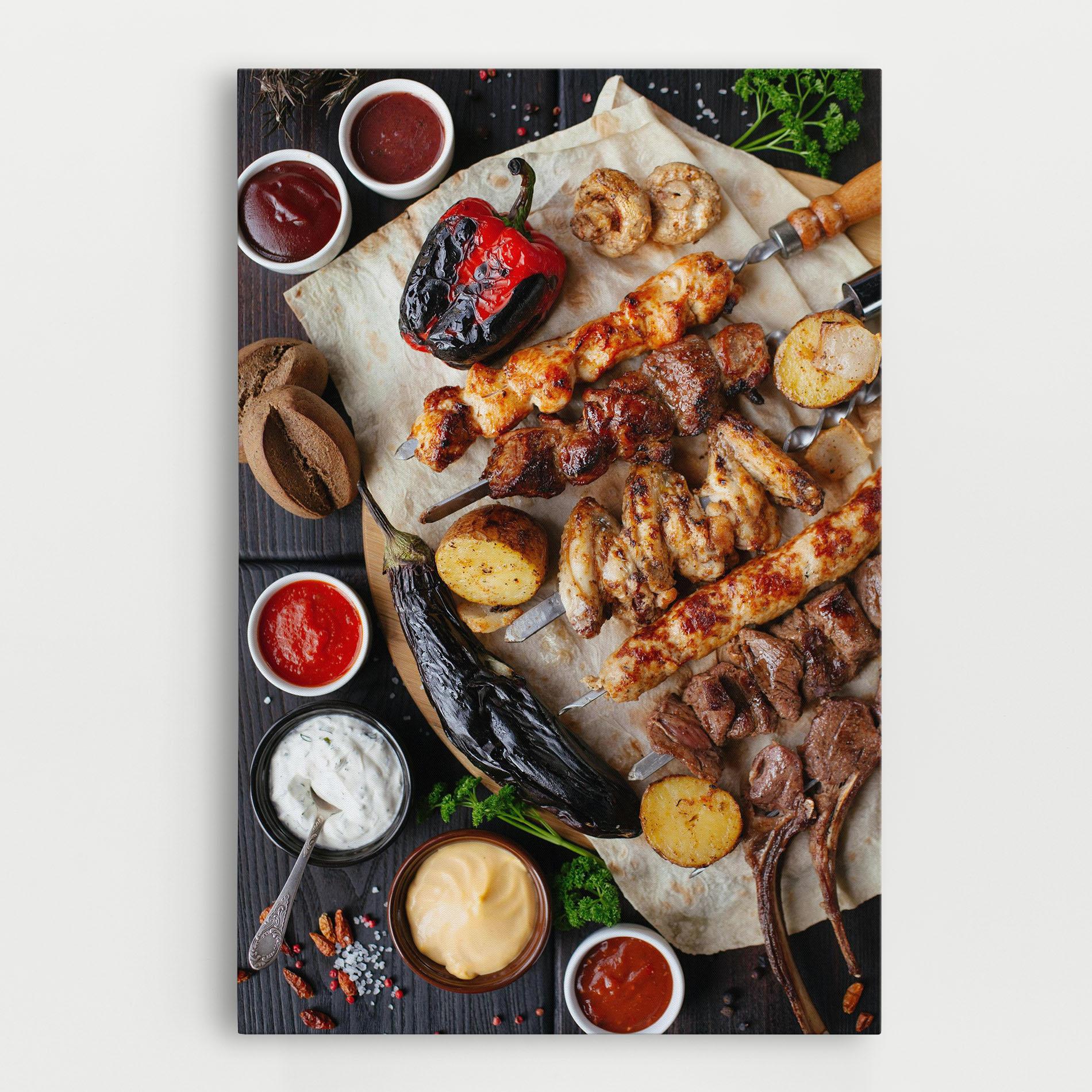 Vászonkép Skewers mockup 0
