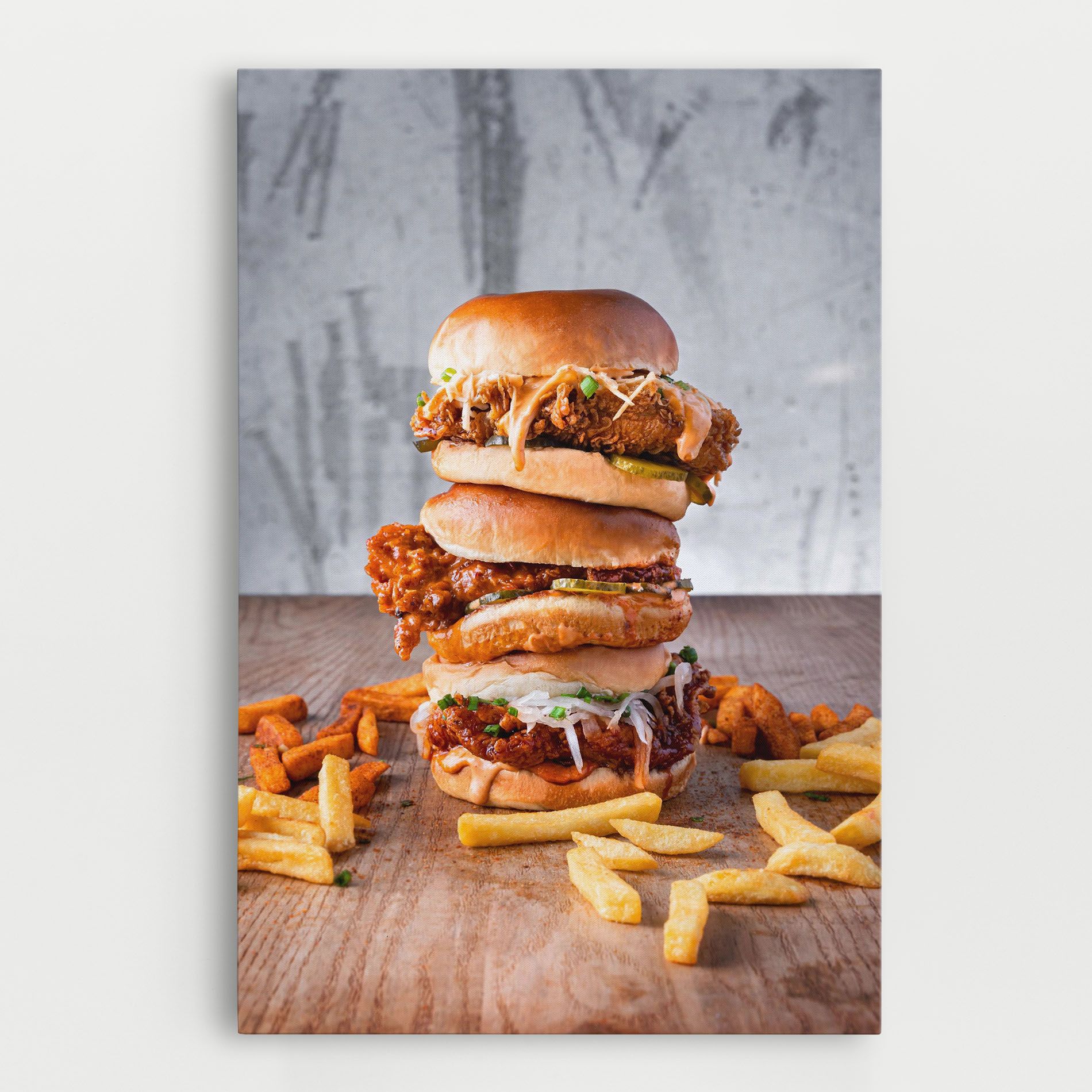 Triple Hamburger mockup 0
