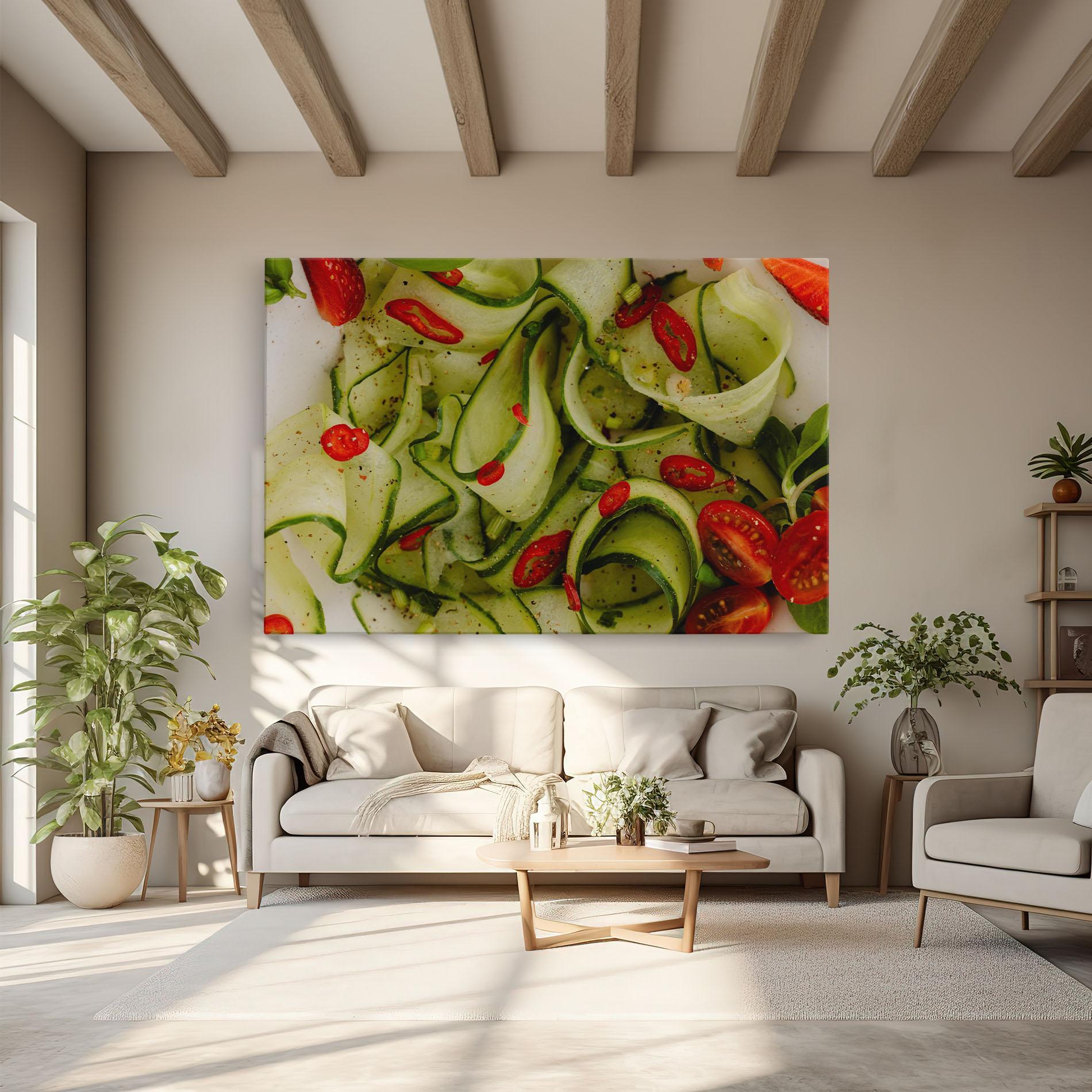 Vászonkép Cucumber Food mockup 6