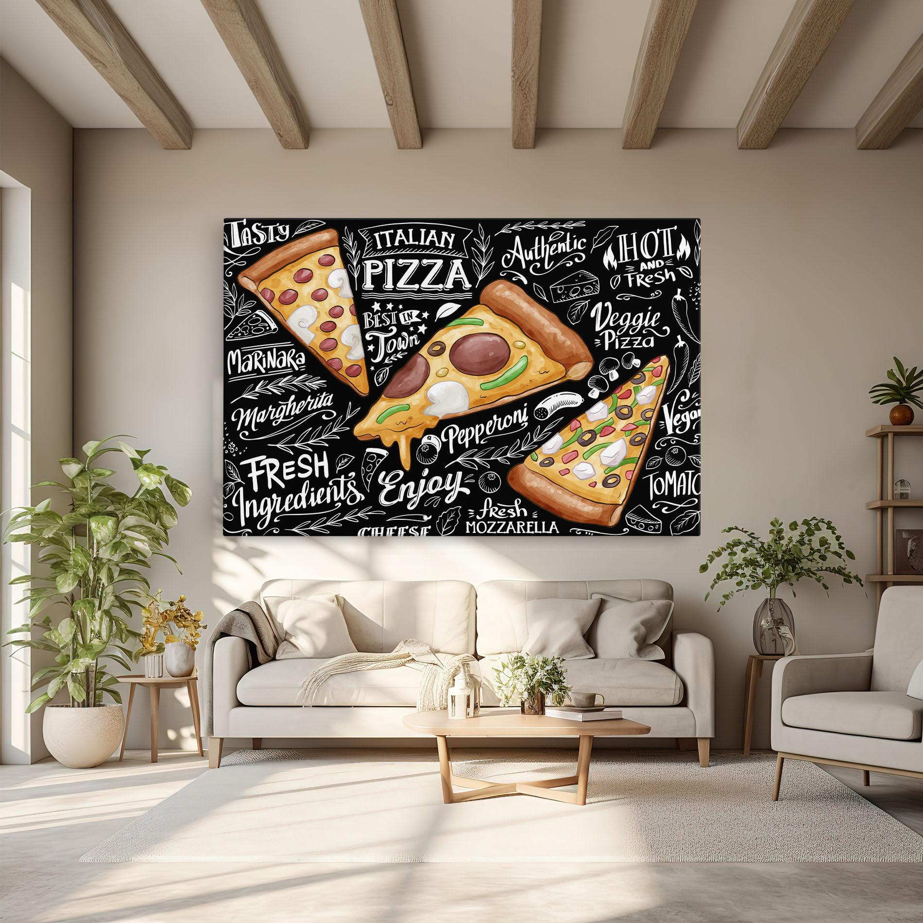Vászonkép Enjoy Pizza mockup 6