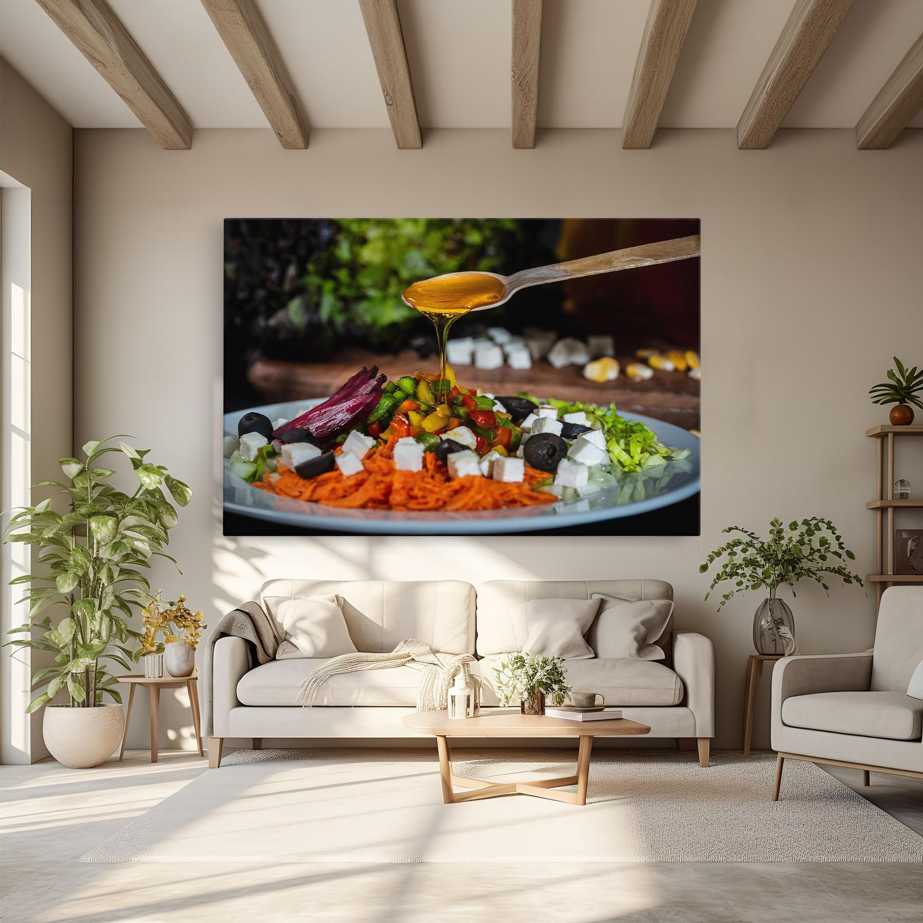 Vászonkép Honey Over Food mockup 6