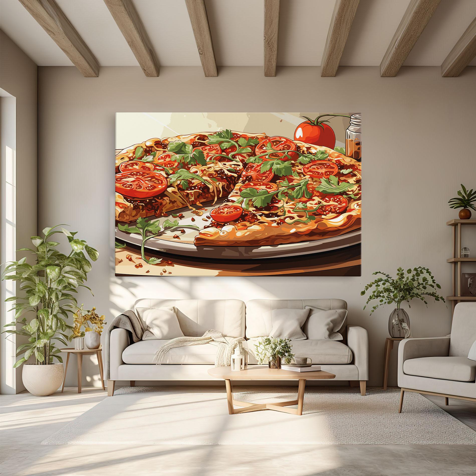Vászonkép Pizza View mockup 6