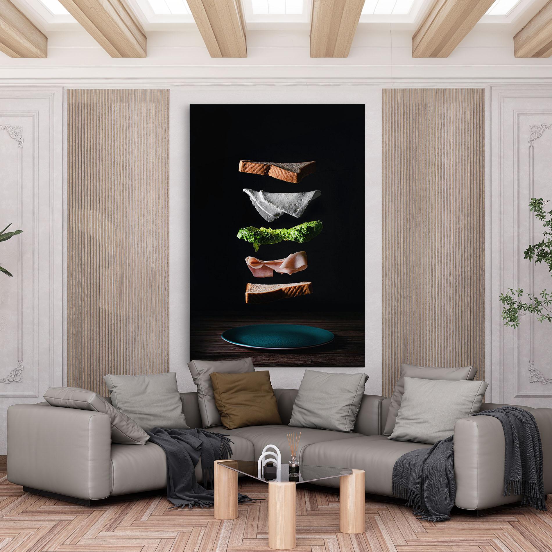 Vászonkép Floating Sandwich mockup 6