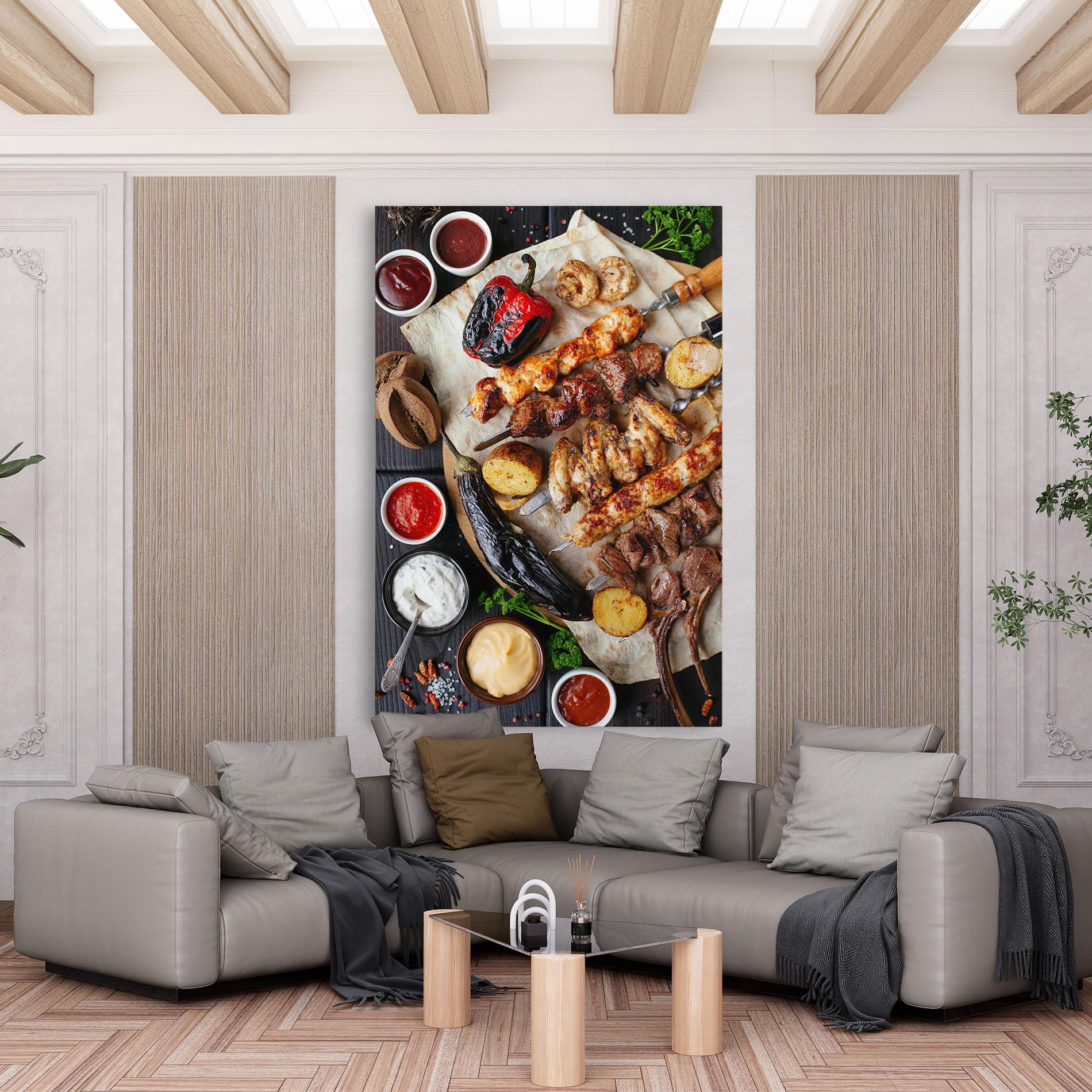 Vászonkép Skewers mockup 6