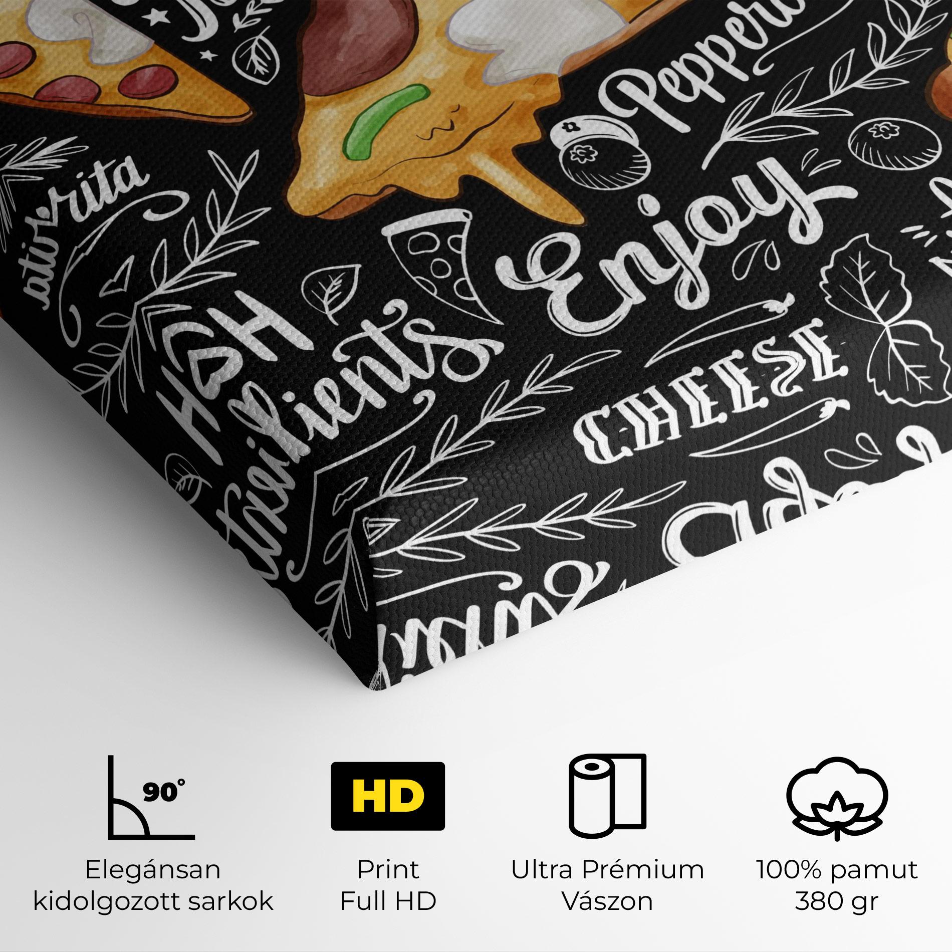 Vászonkép Enjoy Pizza mockup 4