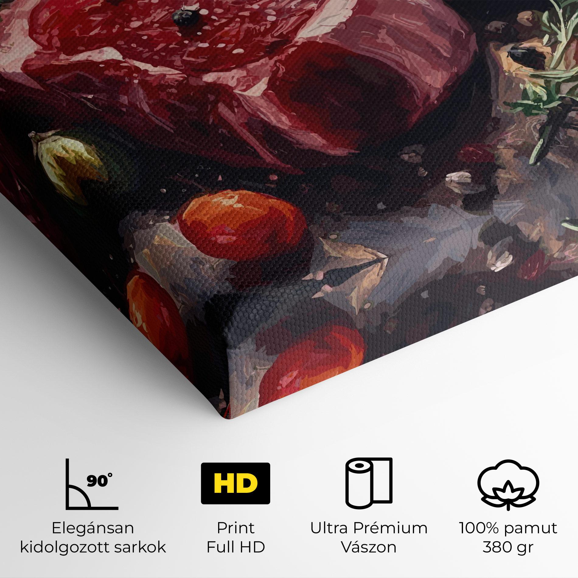 Vászonkép Meat With Tomatoes mockup 4