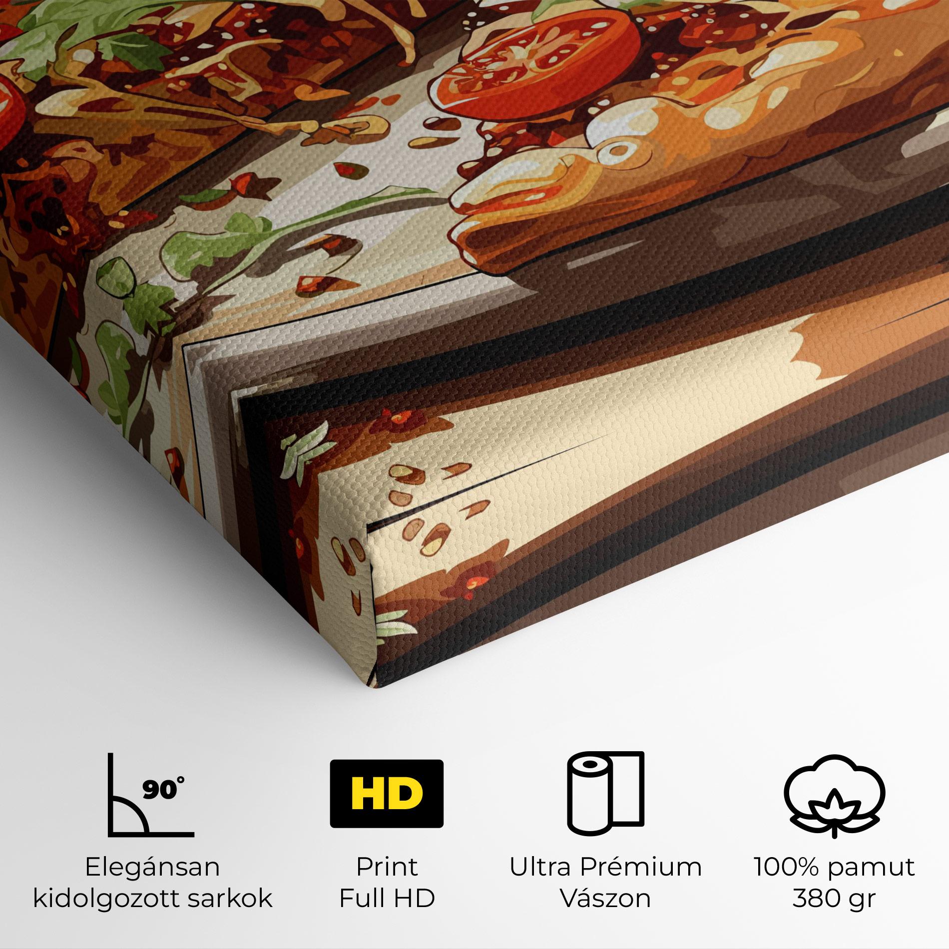 Vászonkép Pizza View mockup 4