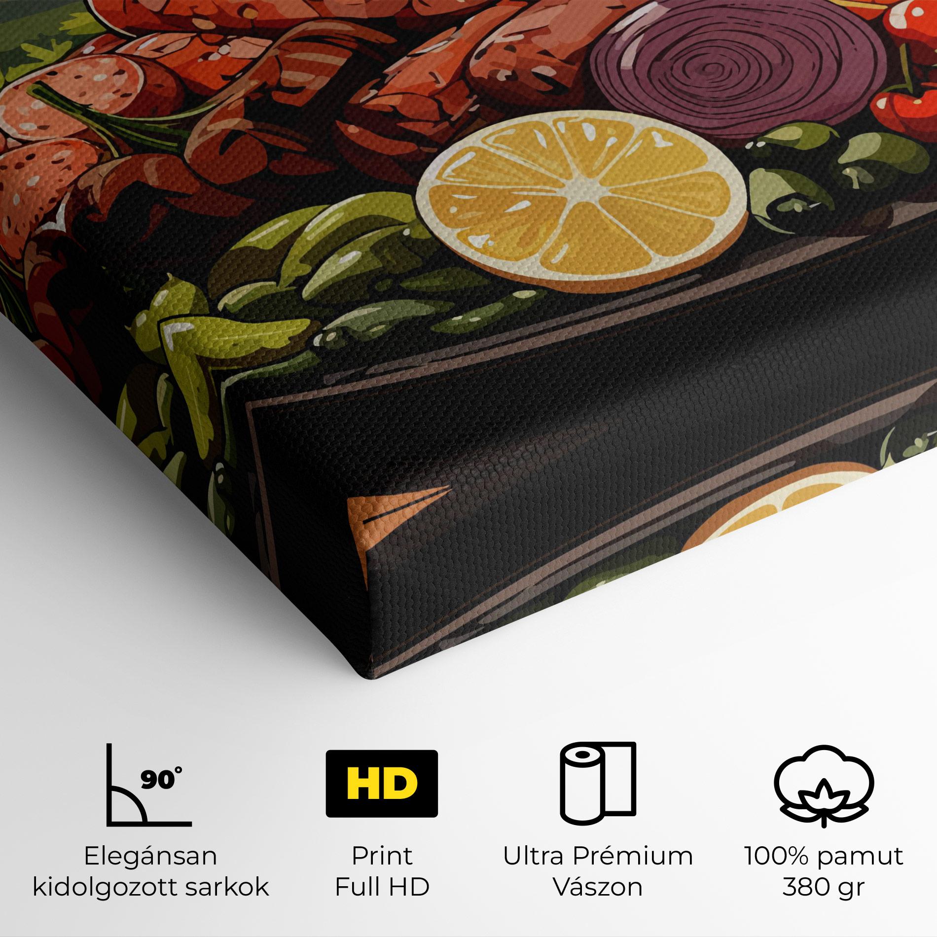 Vászonkép Sunset Sousages mockup 4