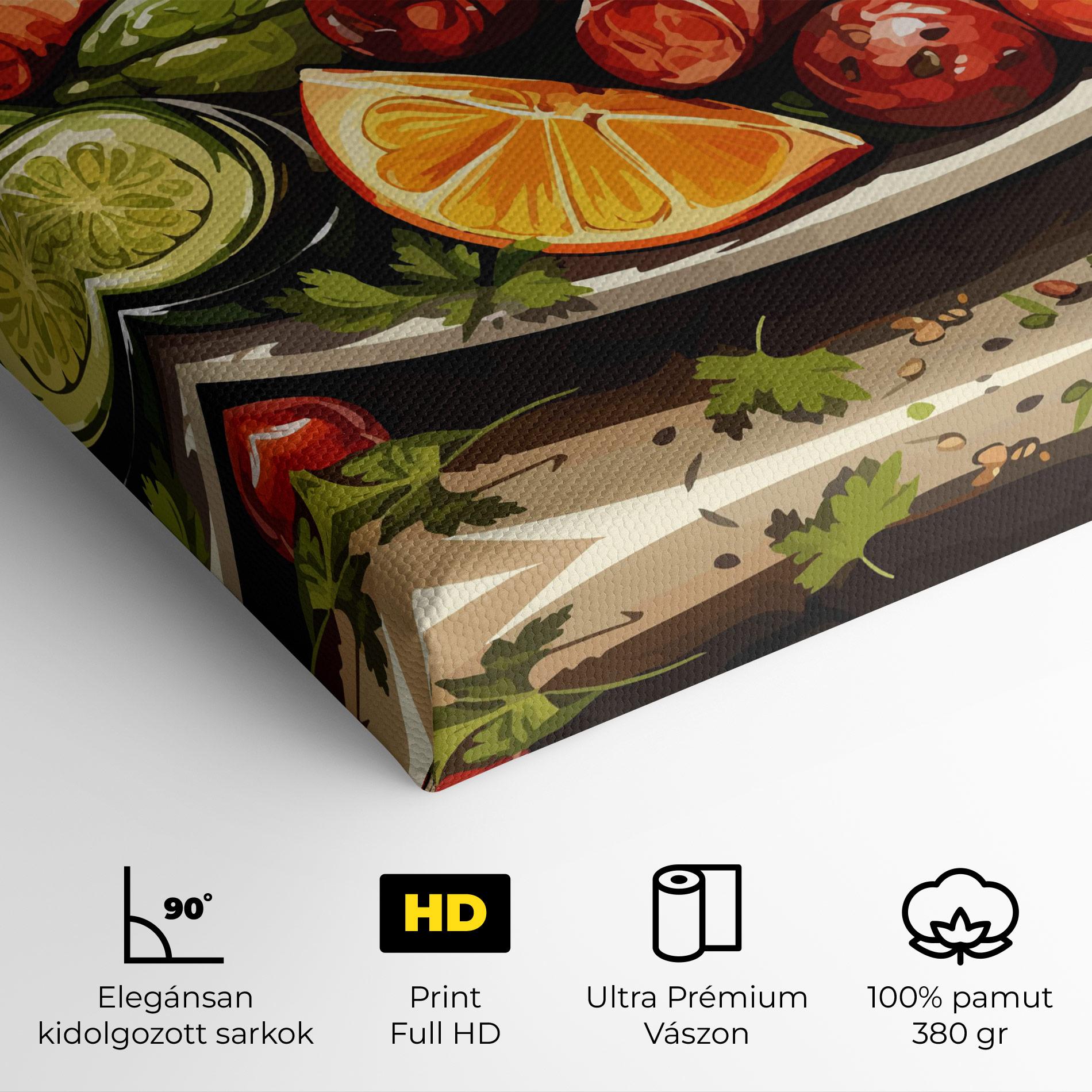 Vászonkép Tasty Sousages mockup 4