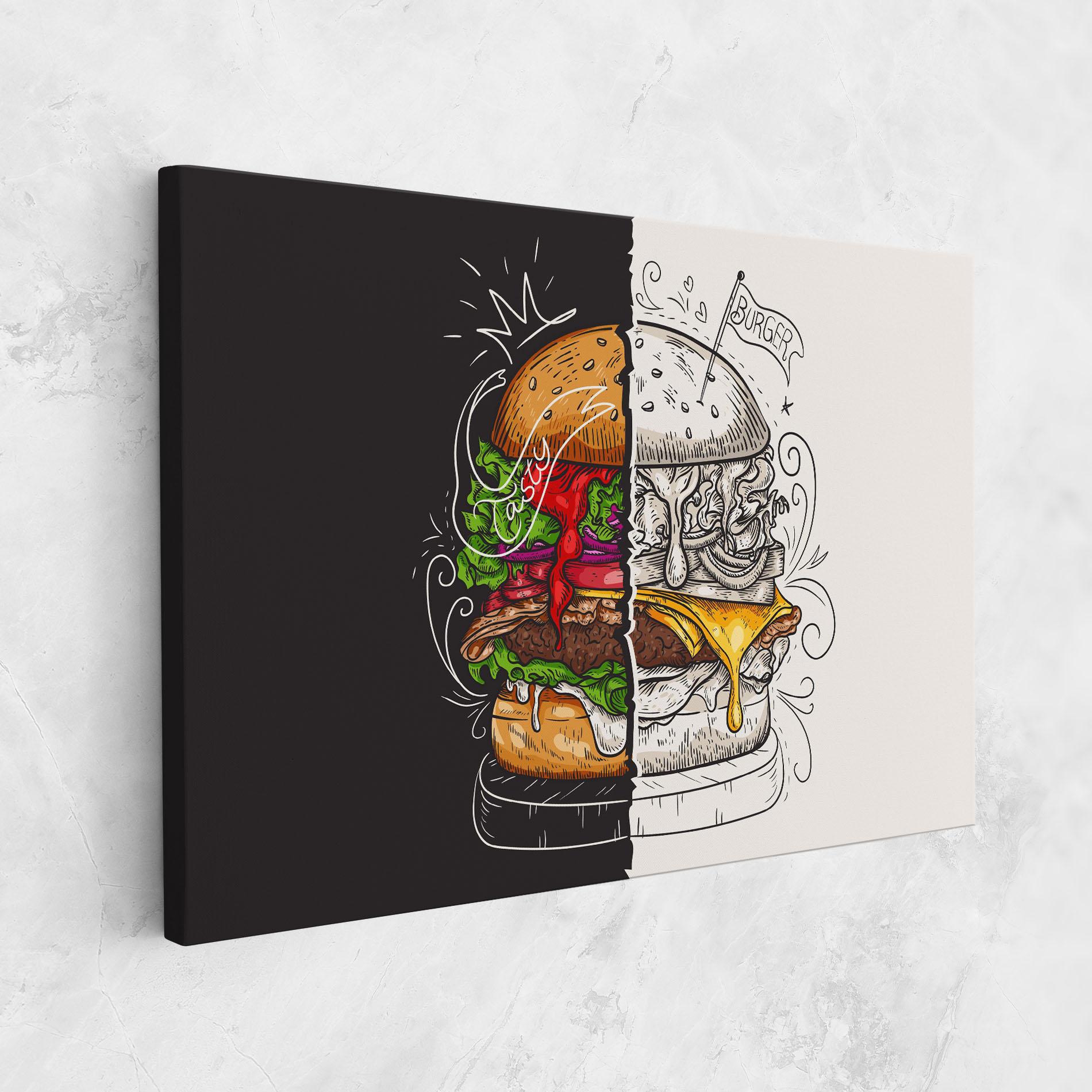 Vászonkép Burger Art mockup 1