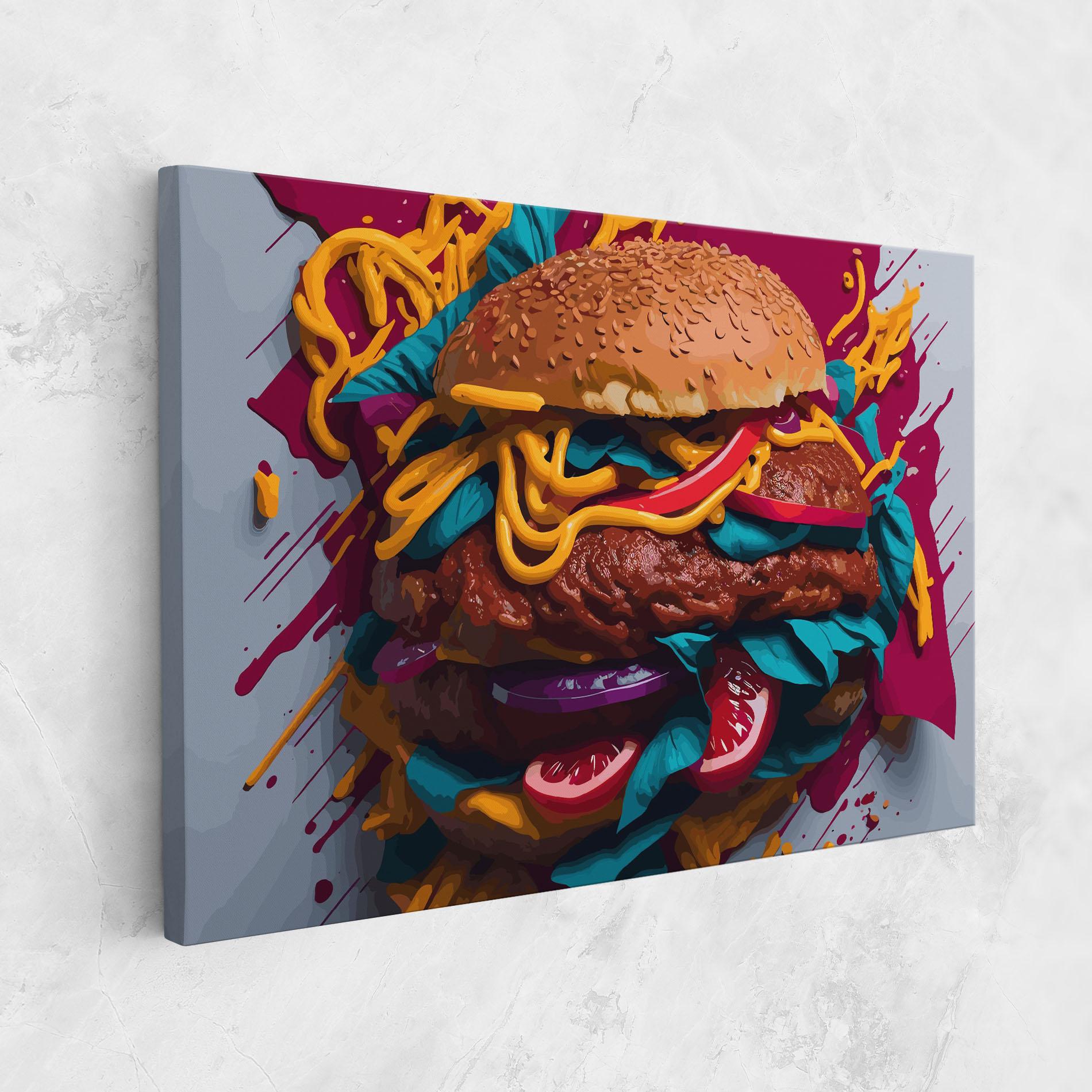 Vászonkép Crazy Burger mockup 1