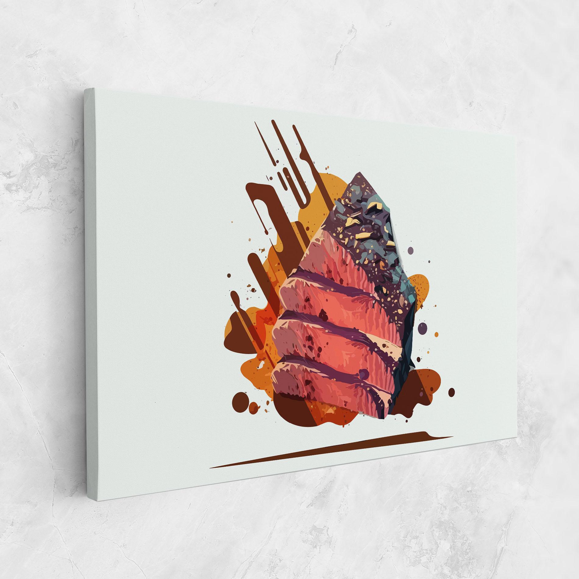 Vászonkép Meat Floating mockup 1