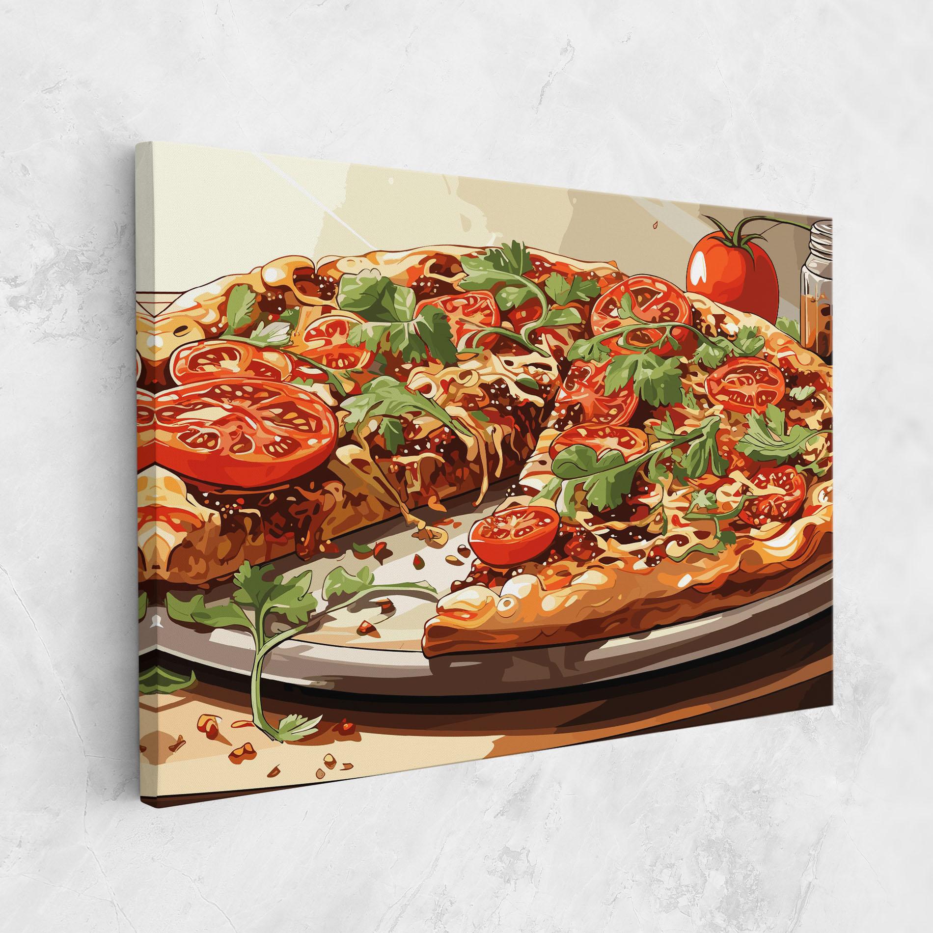 Vászonkép Pizza View mockup 1