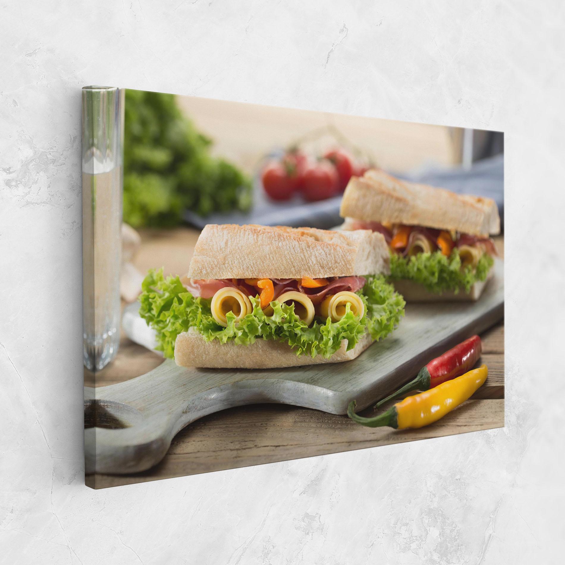 Vászonkép Yum Sandwich mockup 1