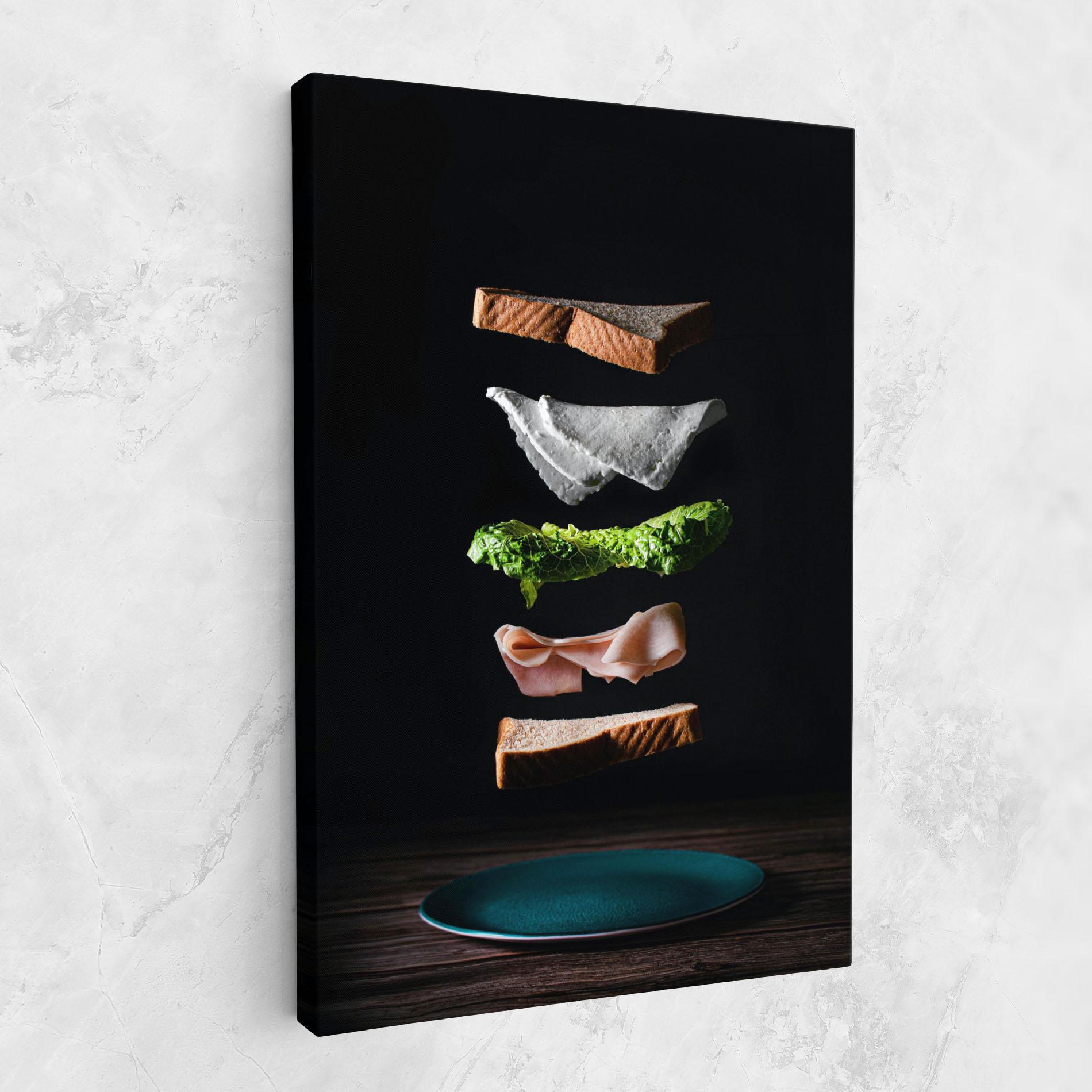 Vászonkép Floating Sandwich mockup 1